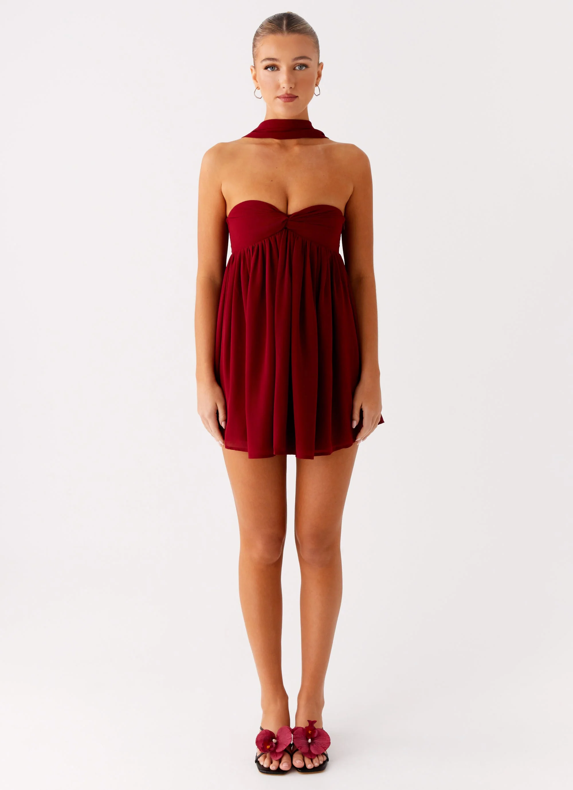 Saturn Mini Dress - Maroon