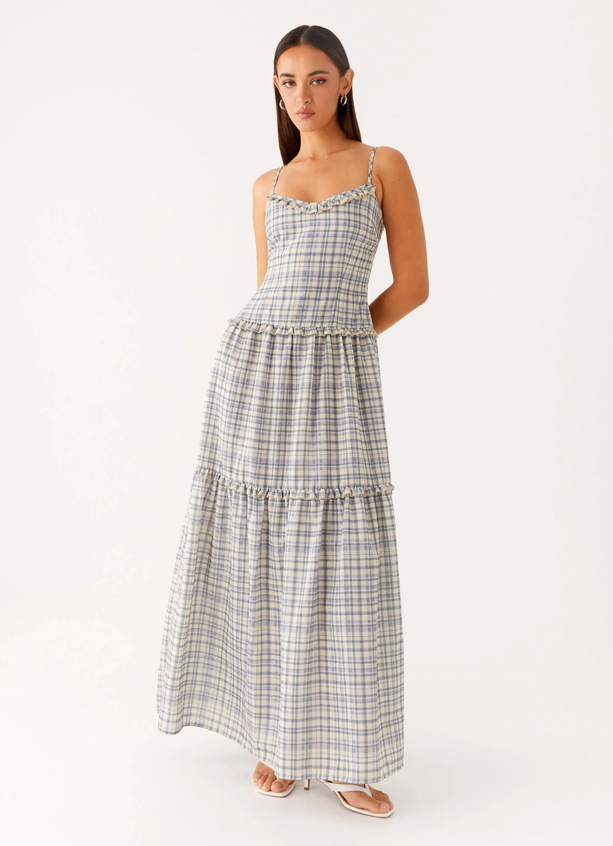 Hermie Midi Dress - Check