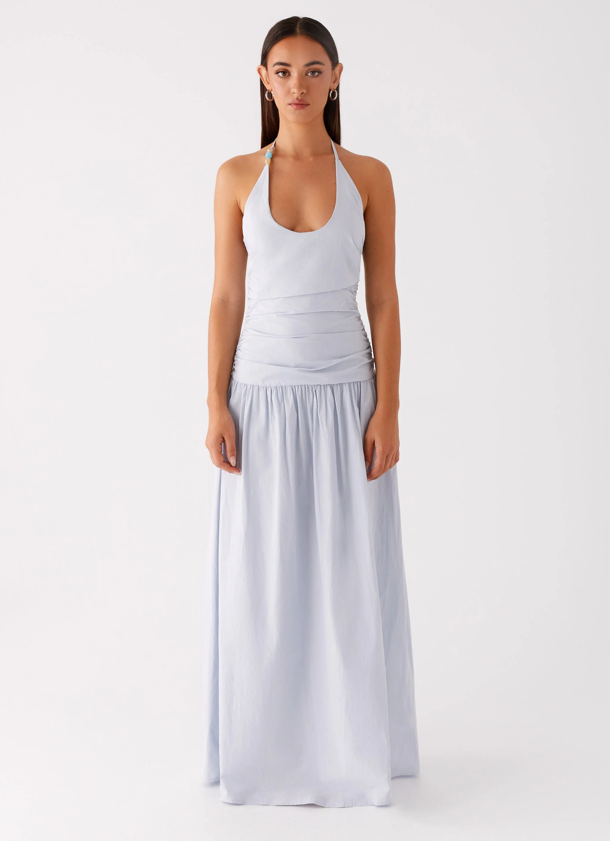 Cristina Halter Maxi Dress - Cornflower Blue