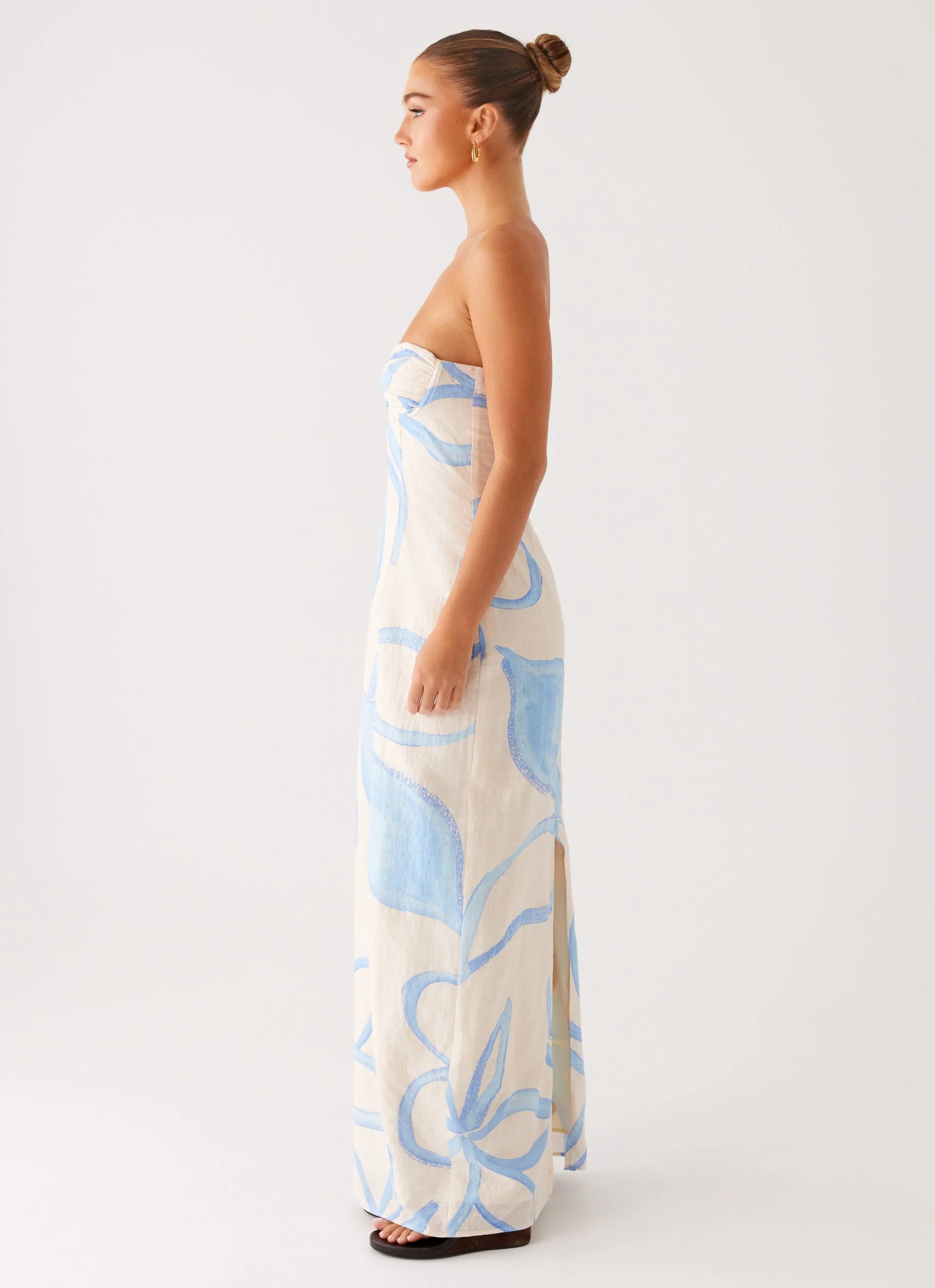 Raiden Maxi Dress - Bloom Wave Print