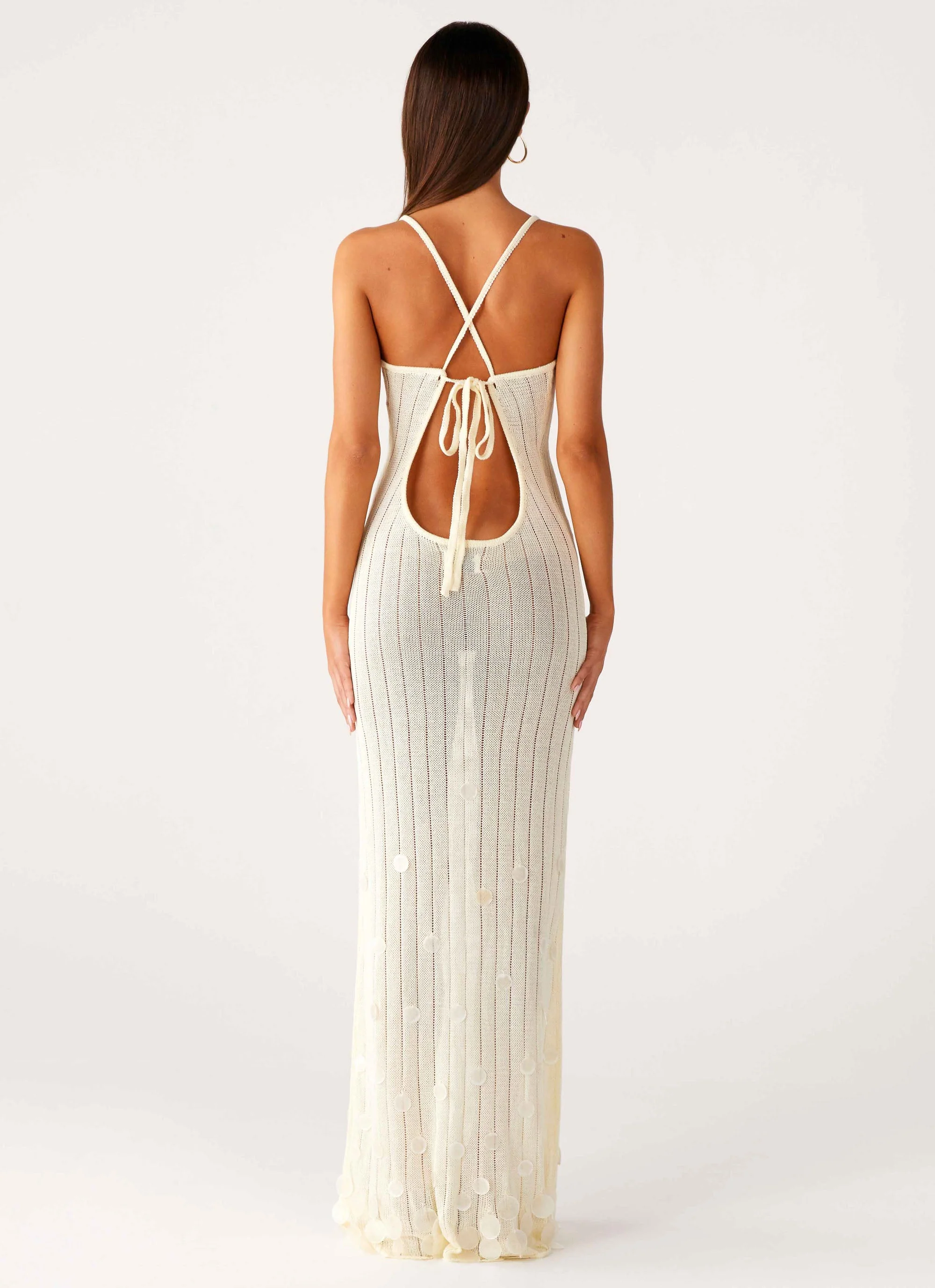 Siren Song Crochet Maxi Dress - Ivory