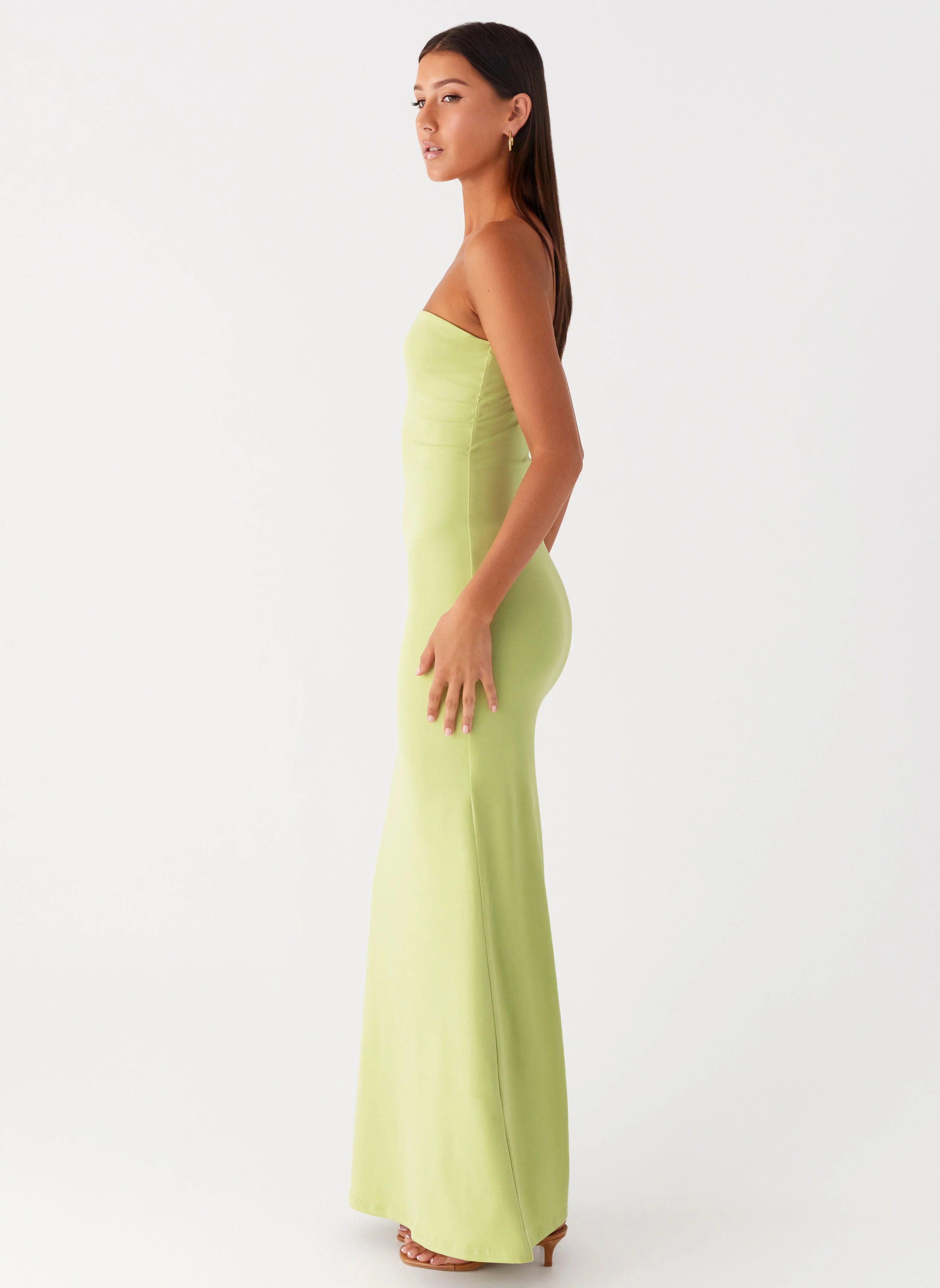 Moara Cut Out Maxi Dress - Lime Green