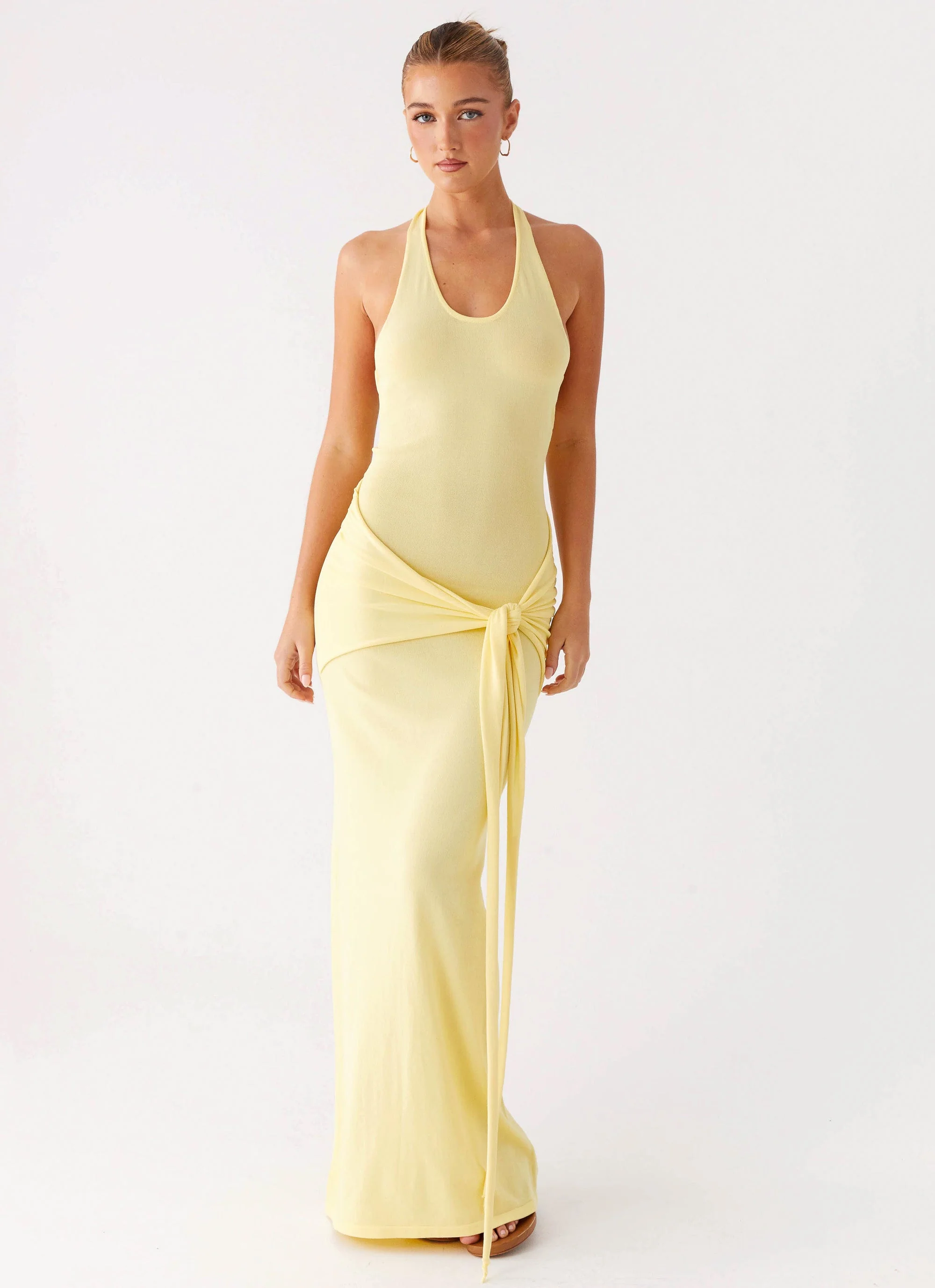Pina Colada Knit Maxi Dress - Yellow