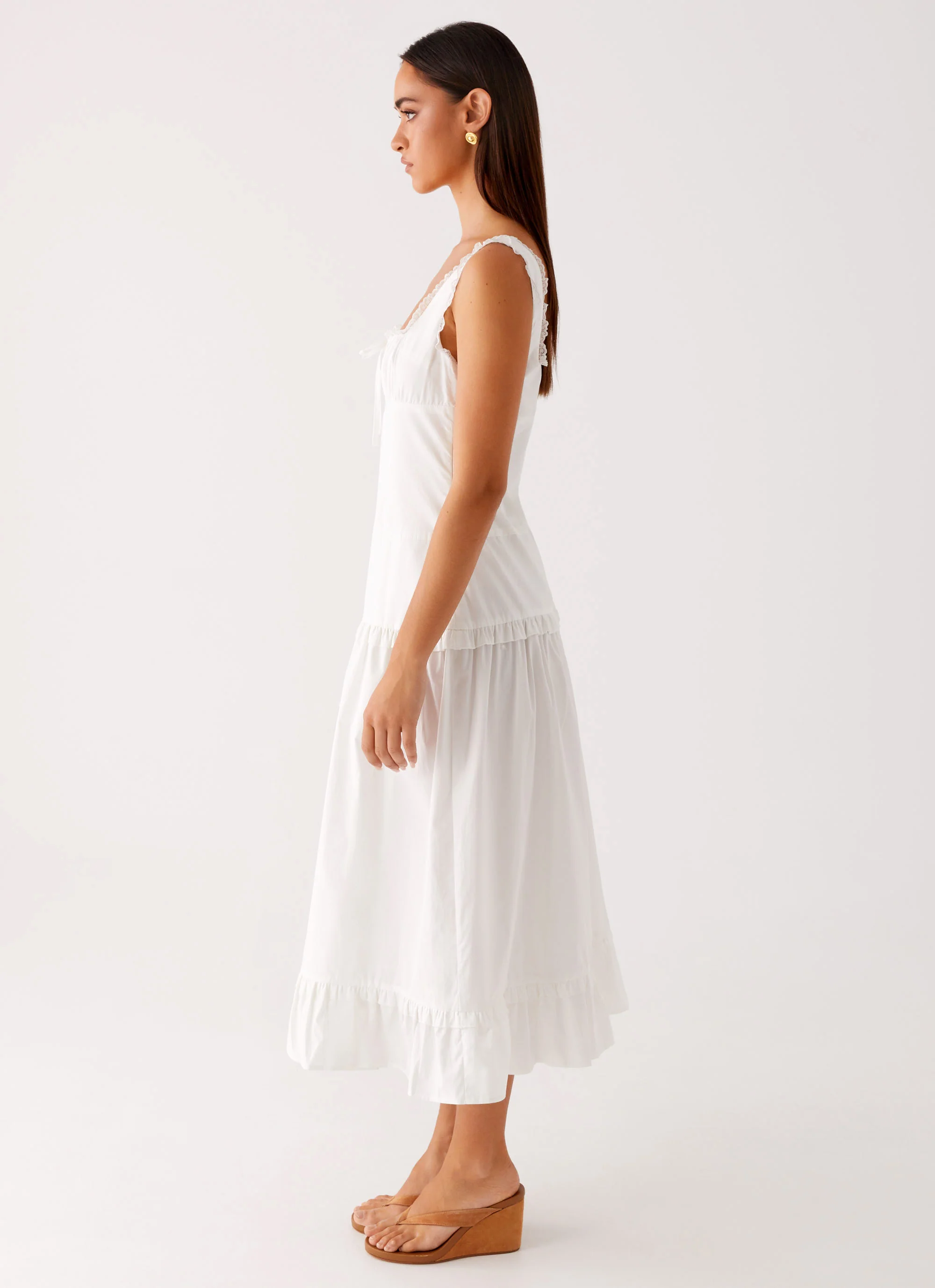 Quinn Midi Dress - White