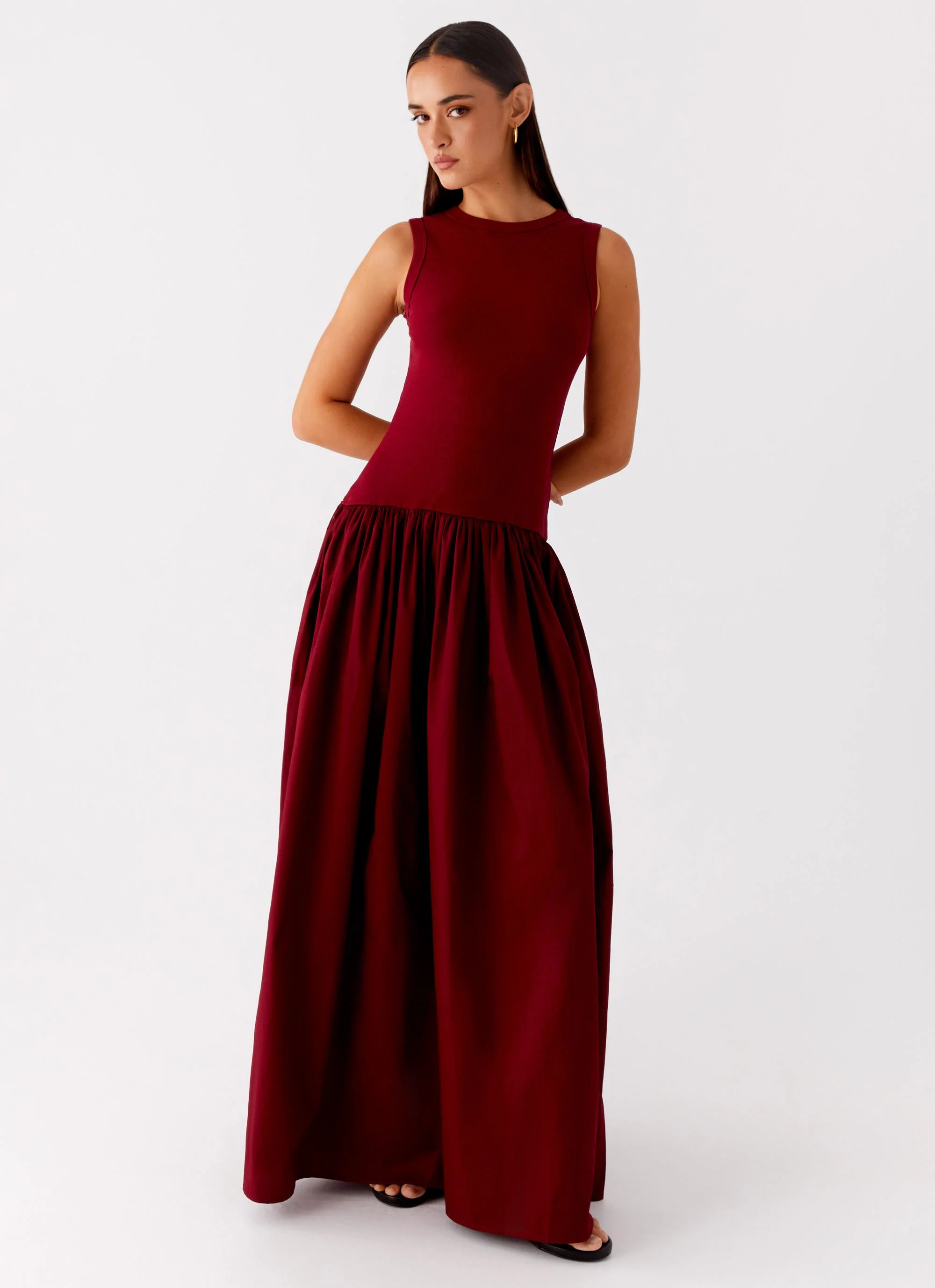 Shivani Maxi Dress - Maroon