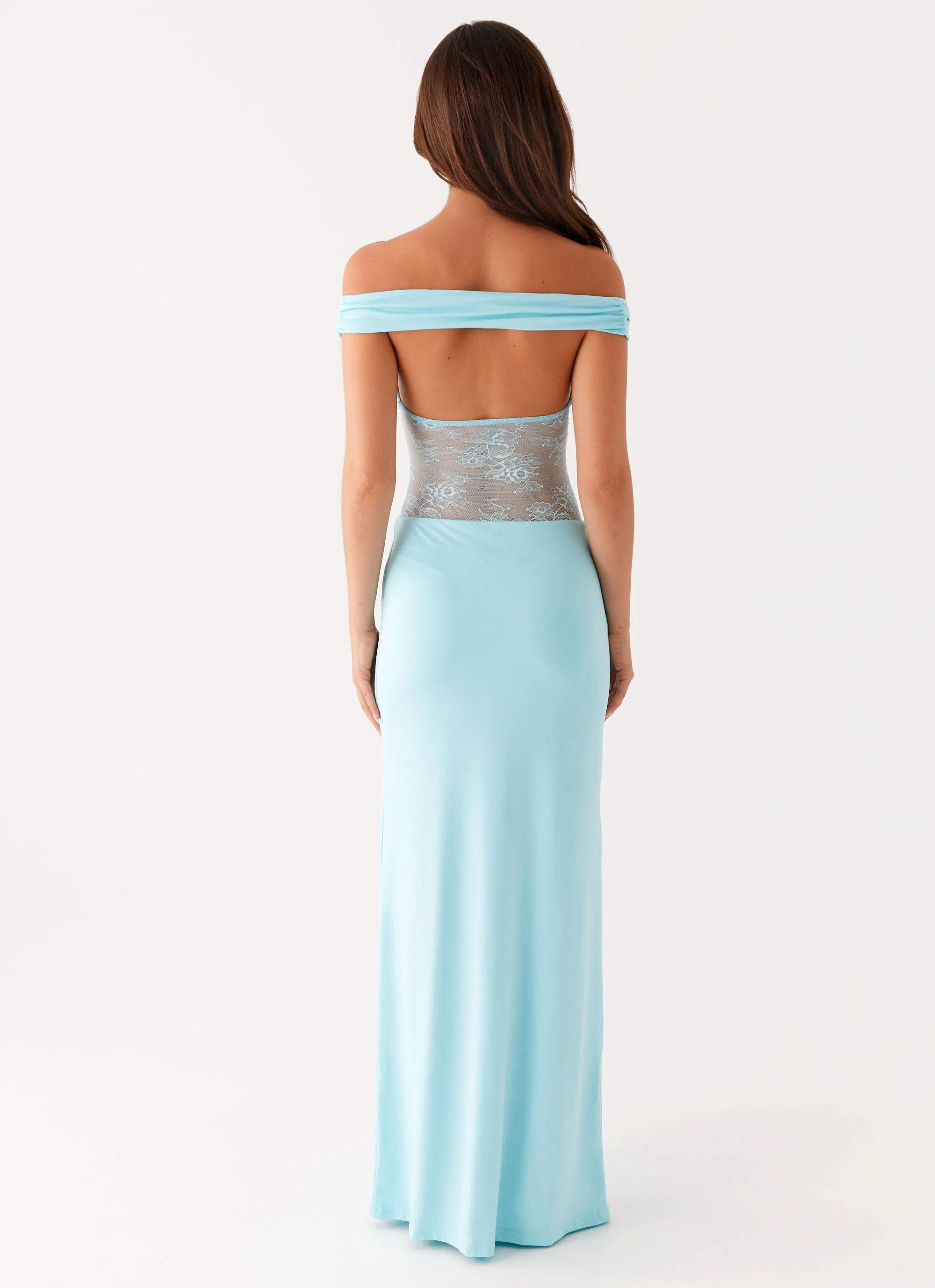 Infatuation Lace Maxi Dress - Turquoise