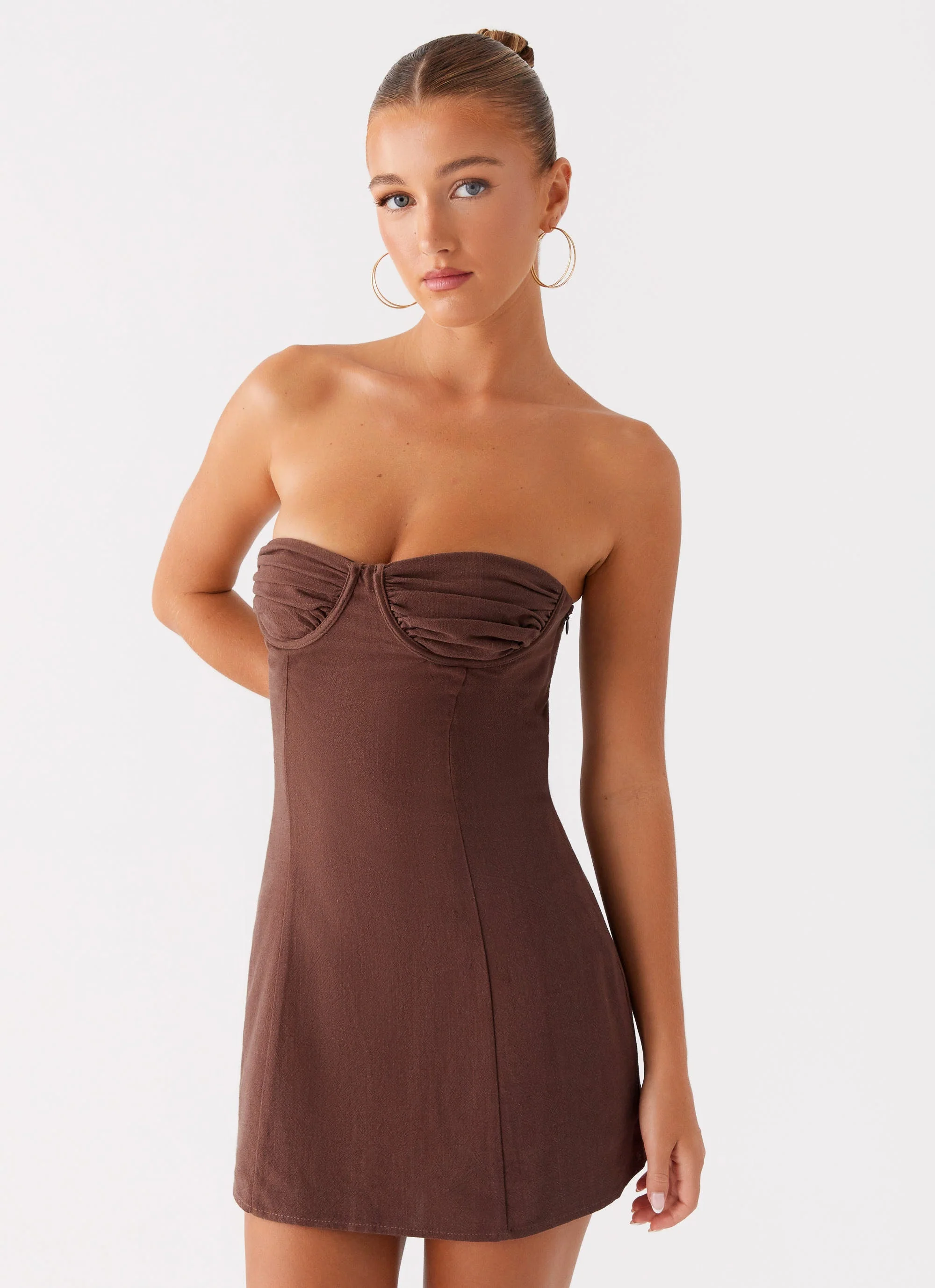 Ludo Mini Dress - Chocolate