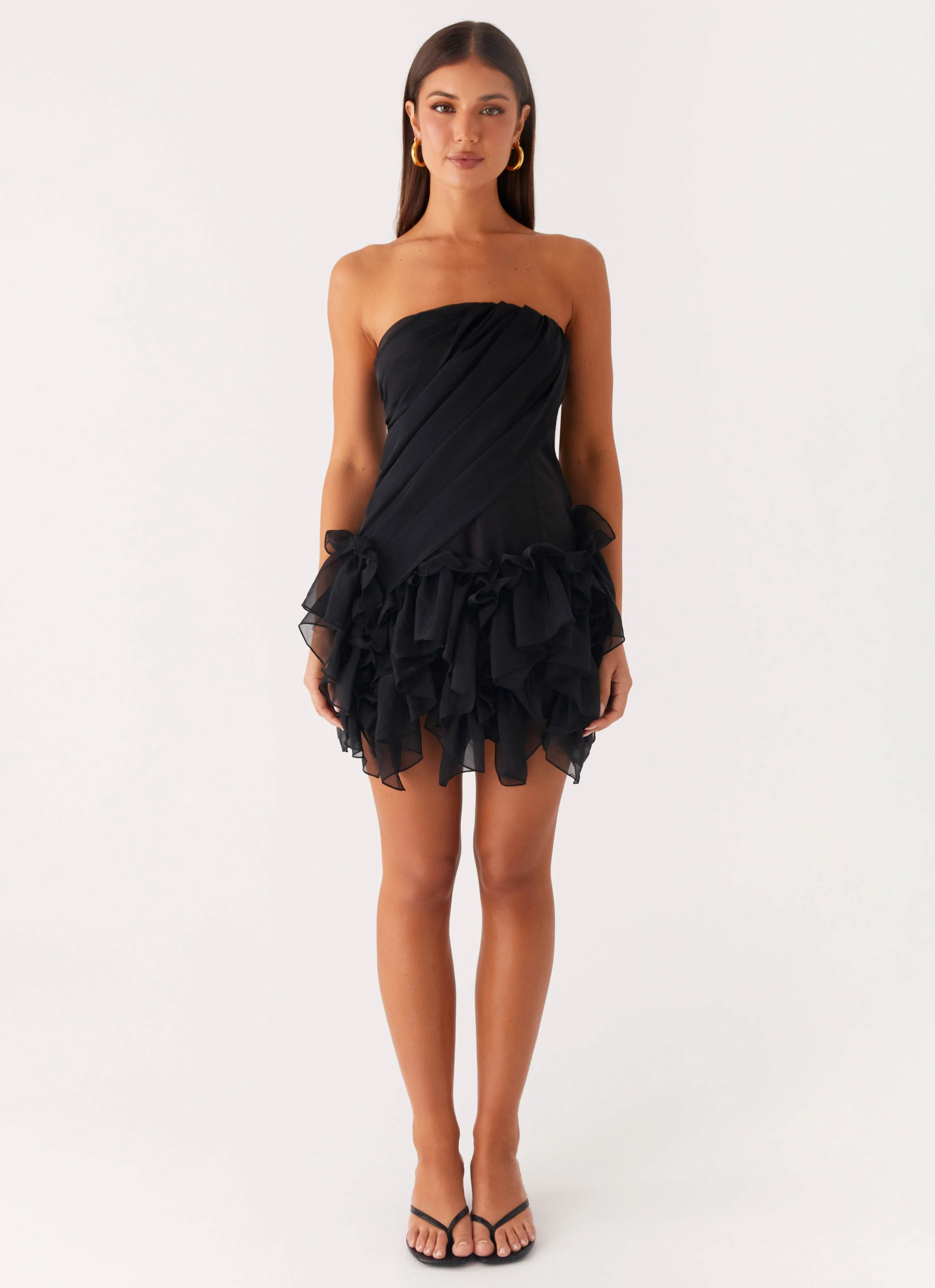 Arabian Nights Mini Dress - Black
