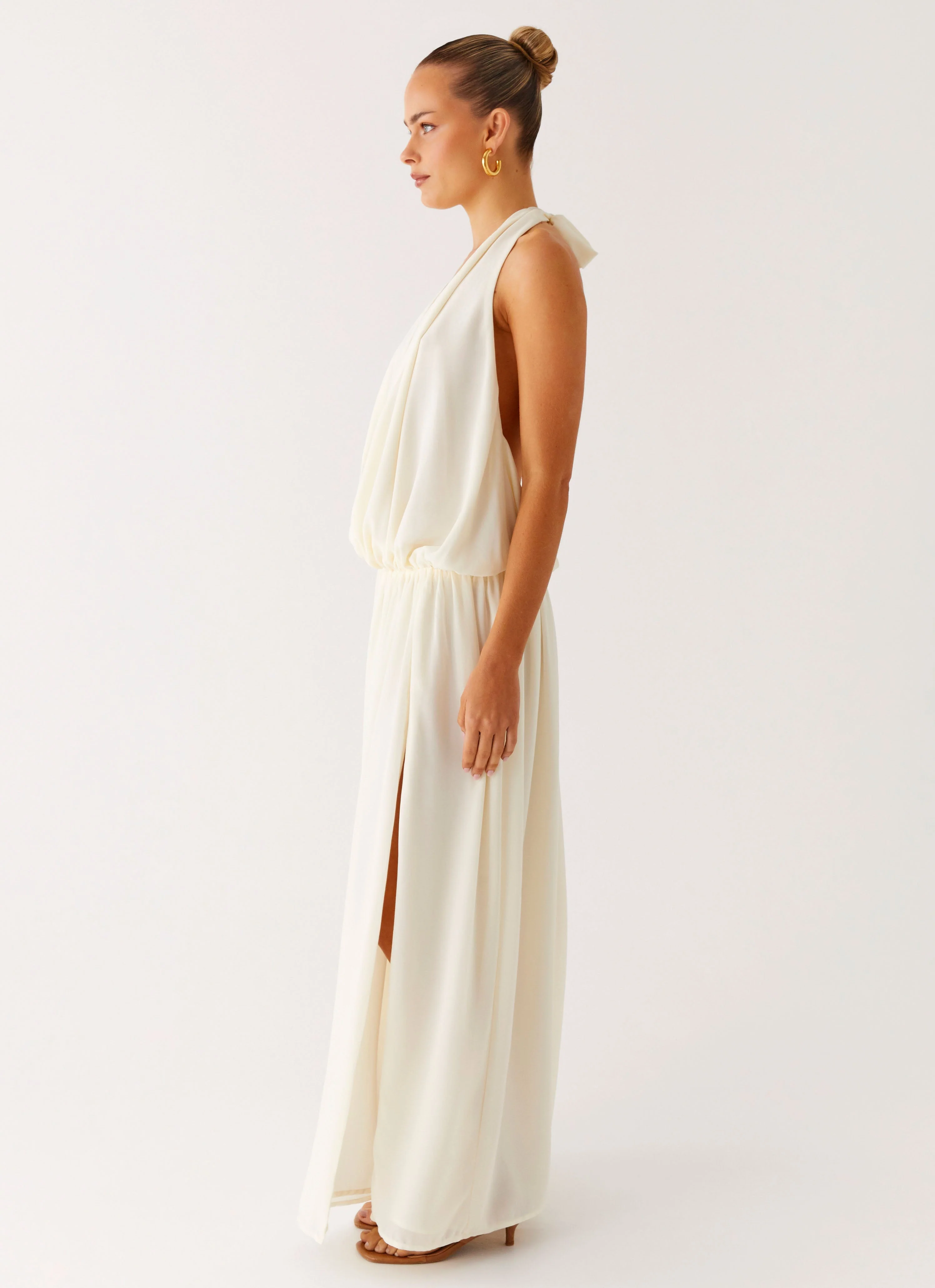 Narlah Halter Maxi Dress - Ivory