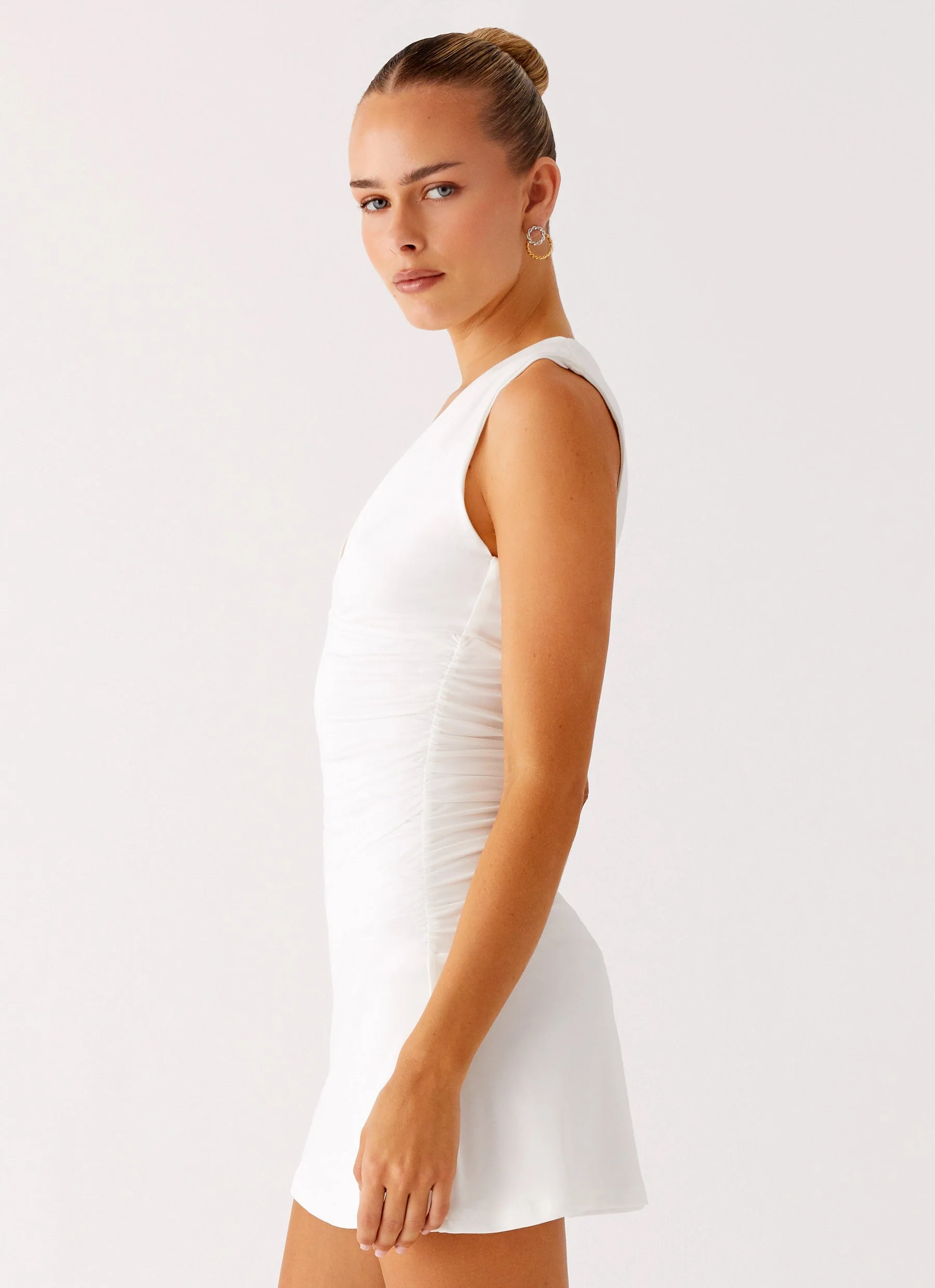 Cherry Sky Mini Dress - White