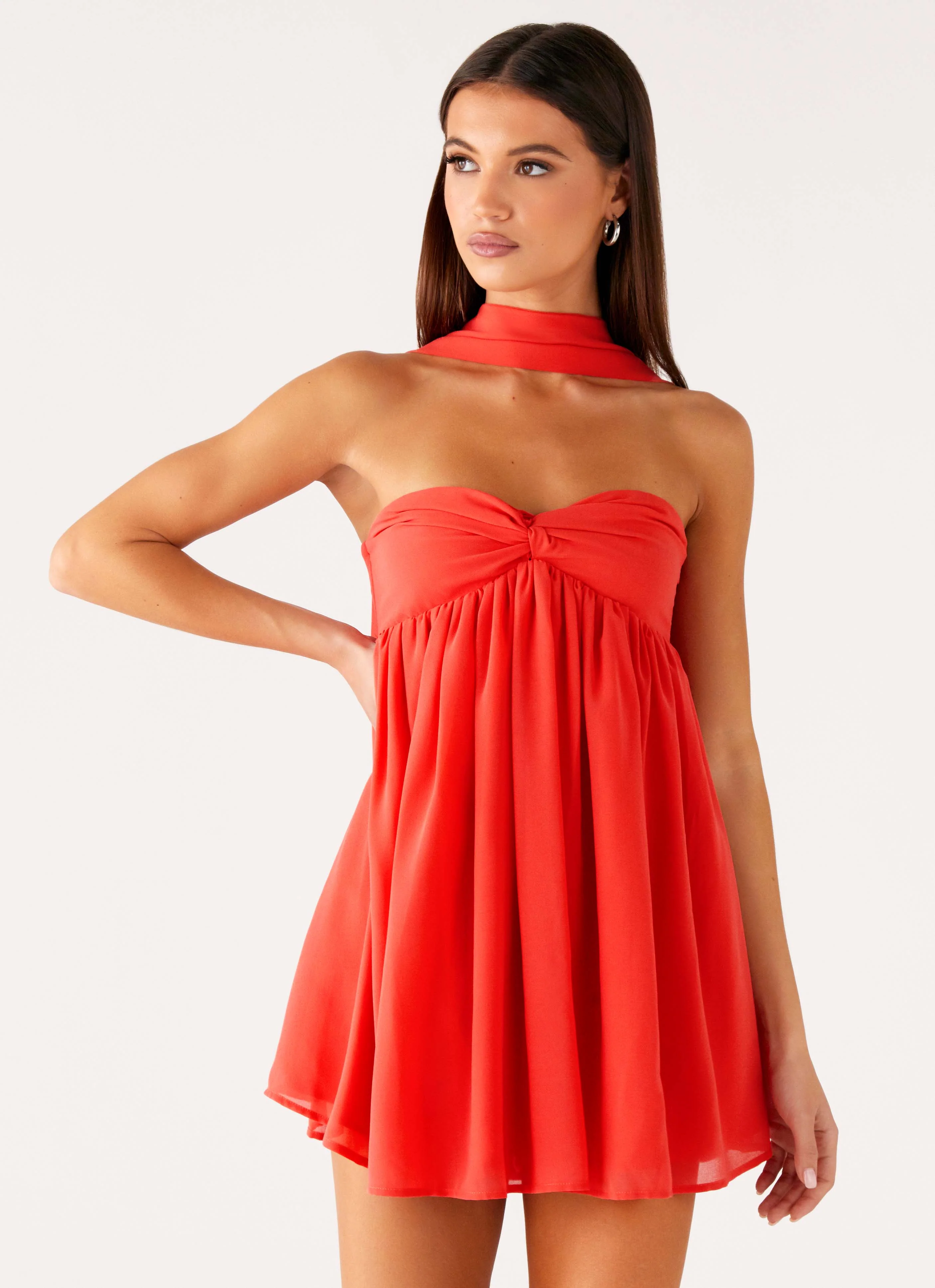 Saturn Mini Dress - Coral
