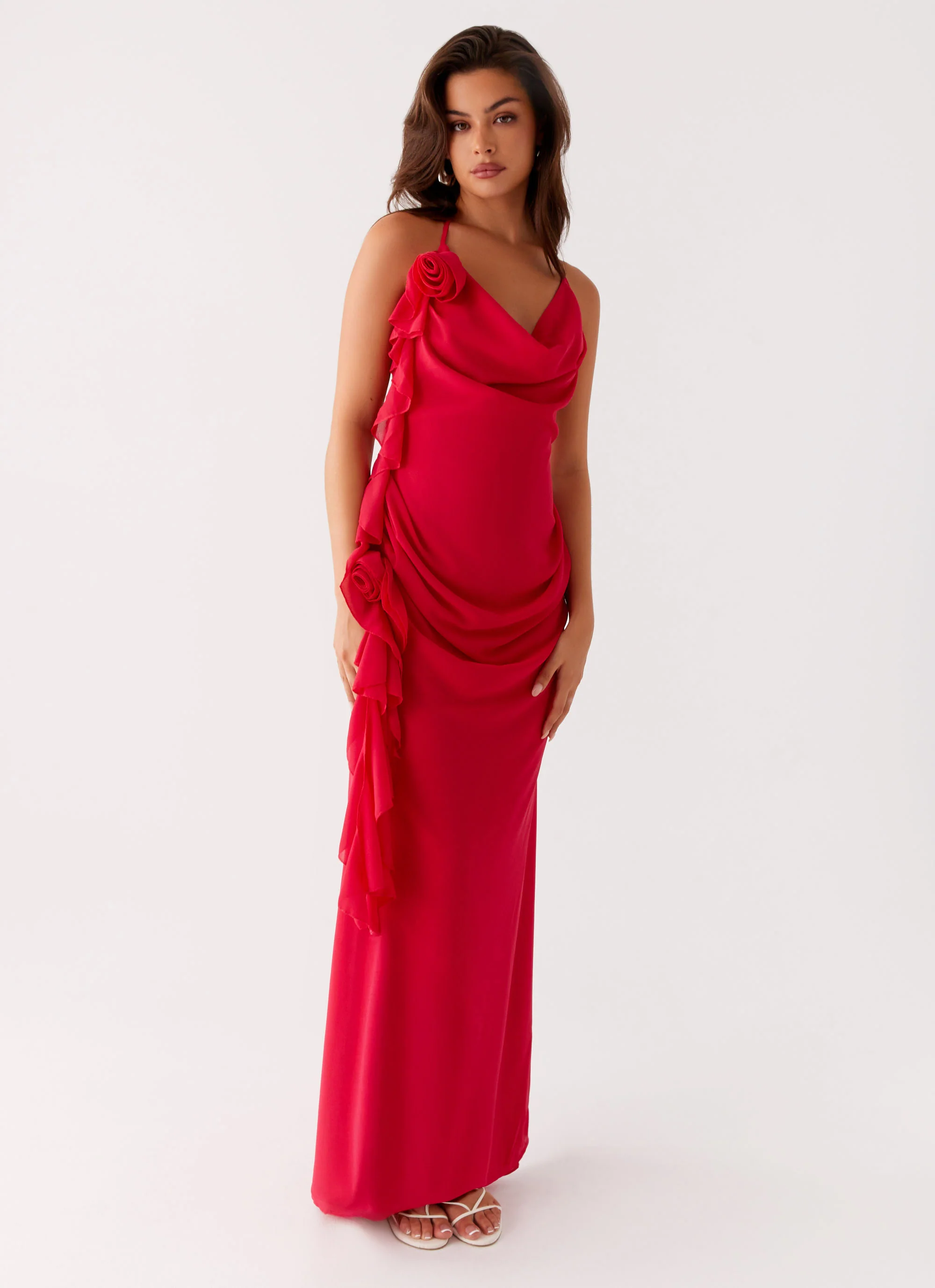 Diedre Rose Strappy Maxi Dress - Raspberry