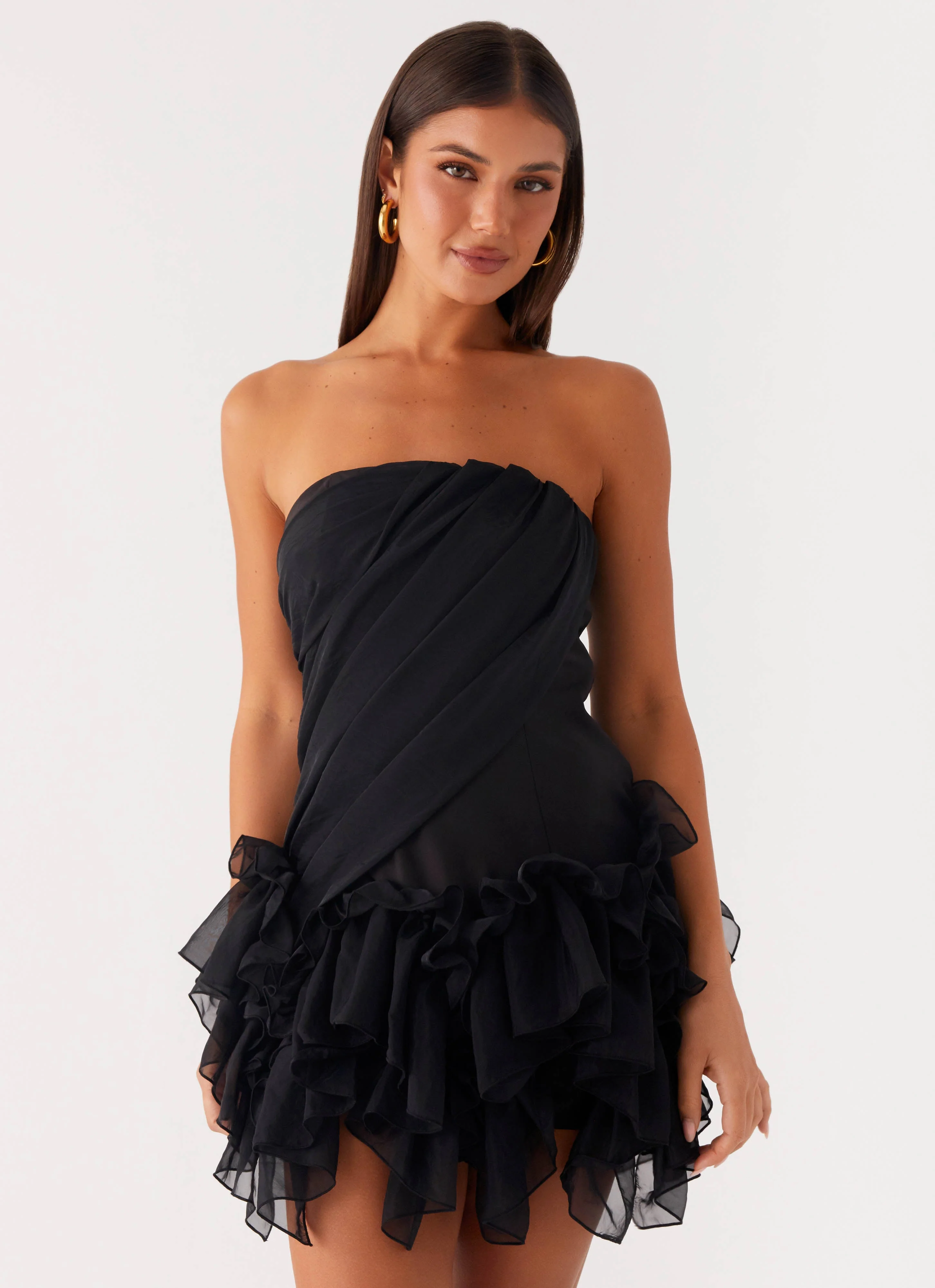 Arabian Nights Mini Dress - Black