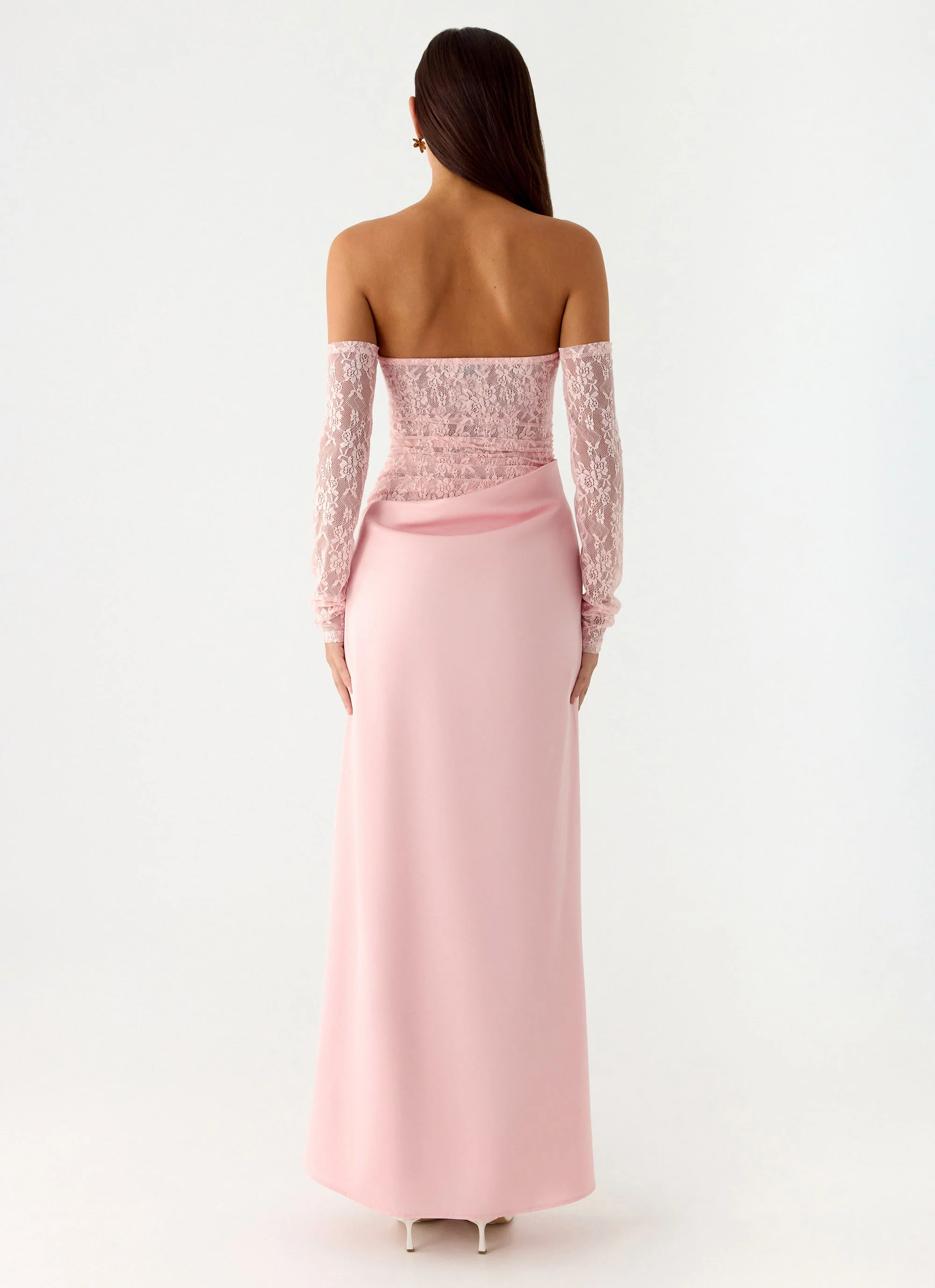 Kaina Off Shoulder Maxi Dress - Pink