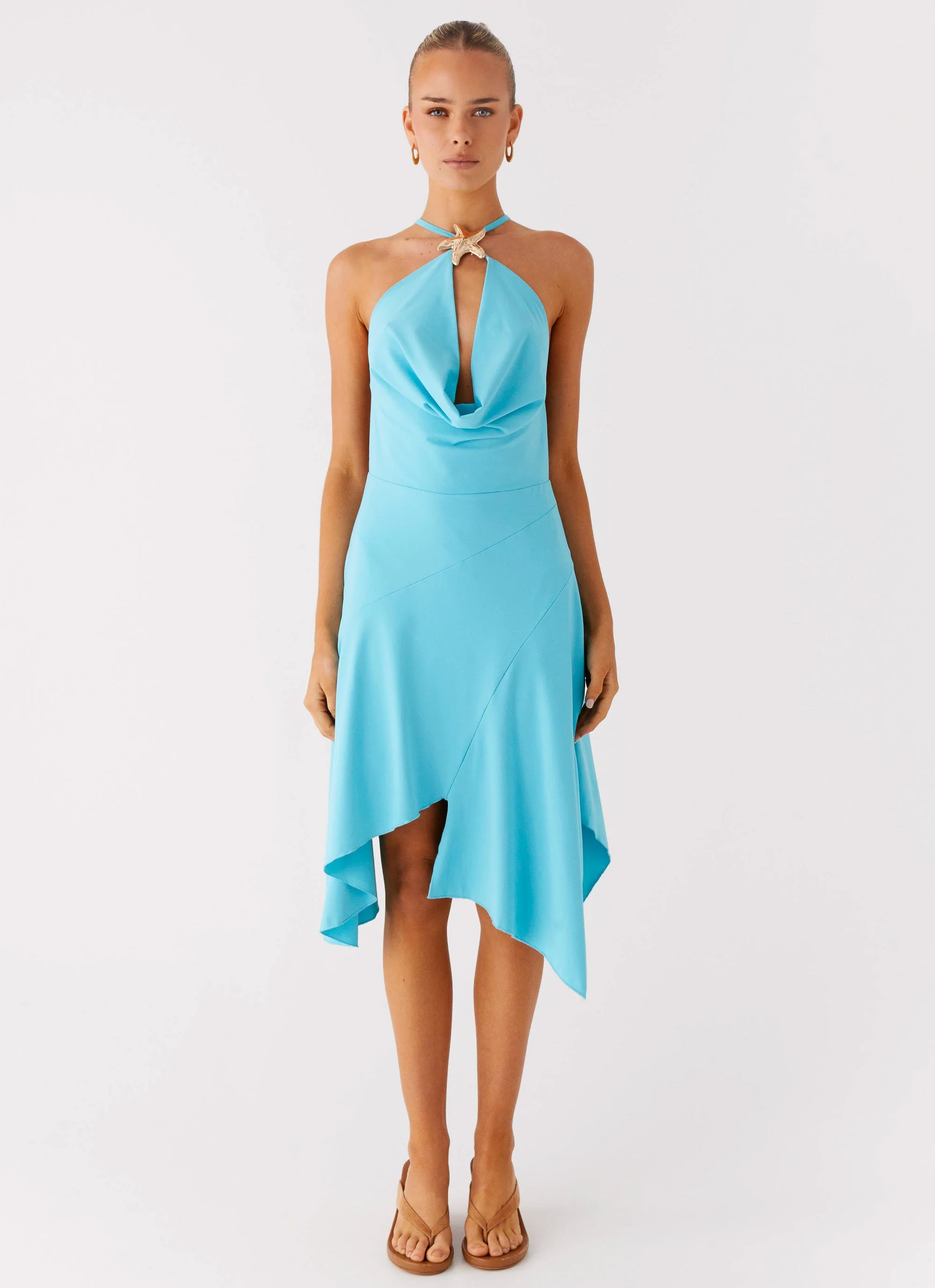 Salt Kiss Midi Dress - Turquoise