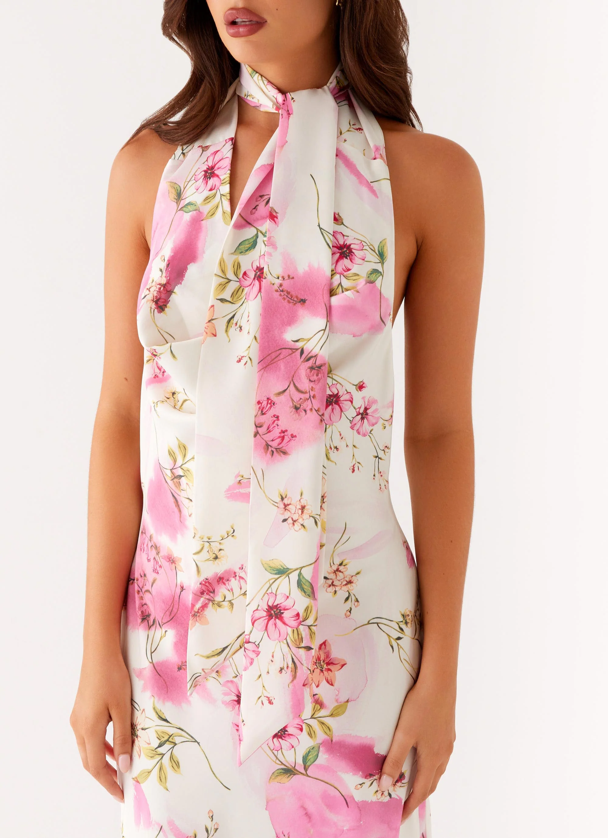Jensen Midi Dress - Ivory Floral Print