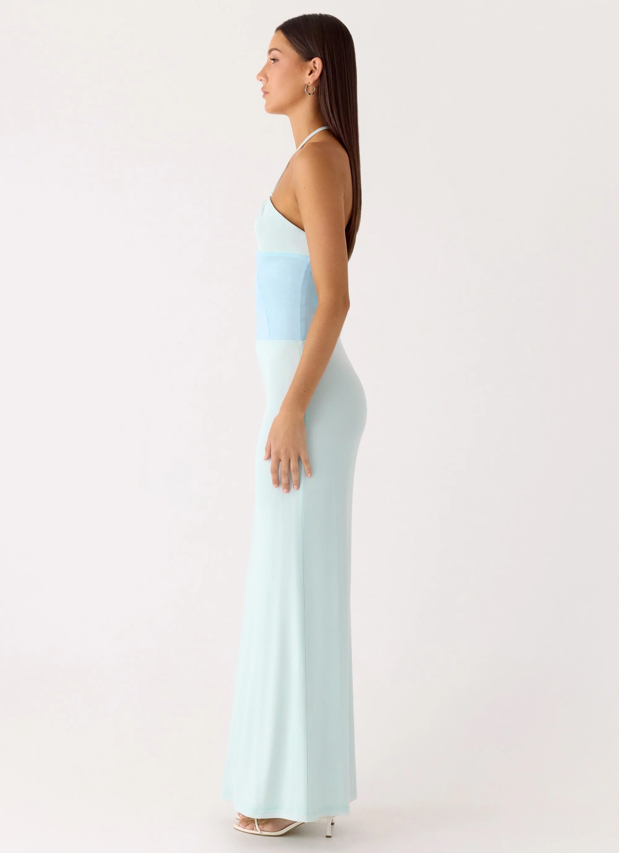 Romilly Mesh Maxi Dress - Teal