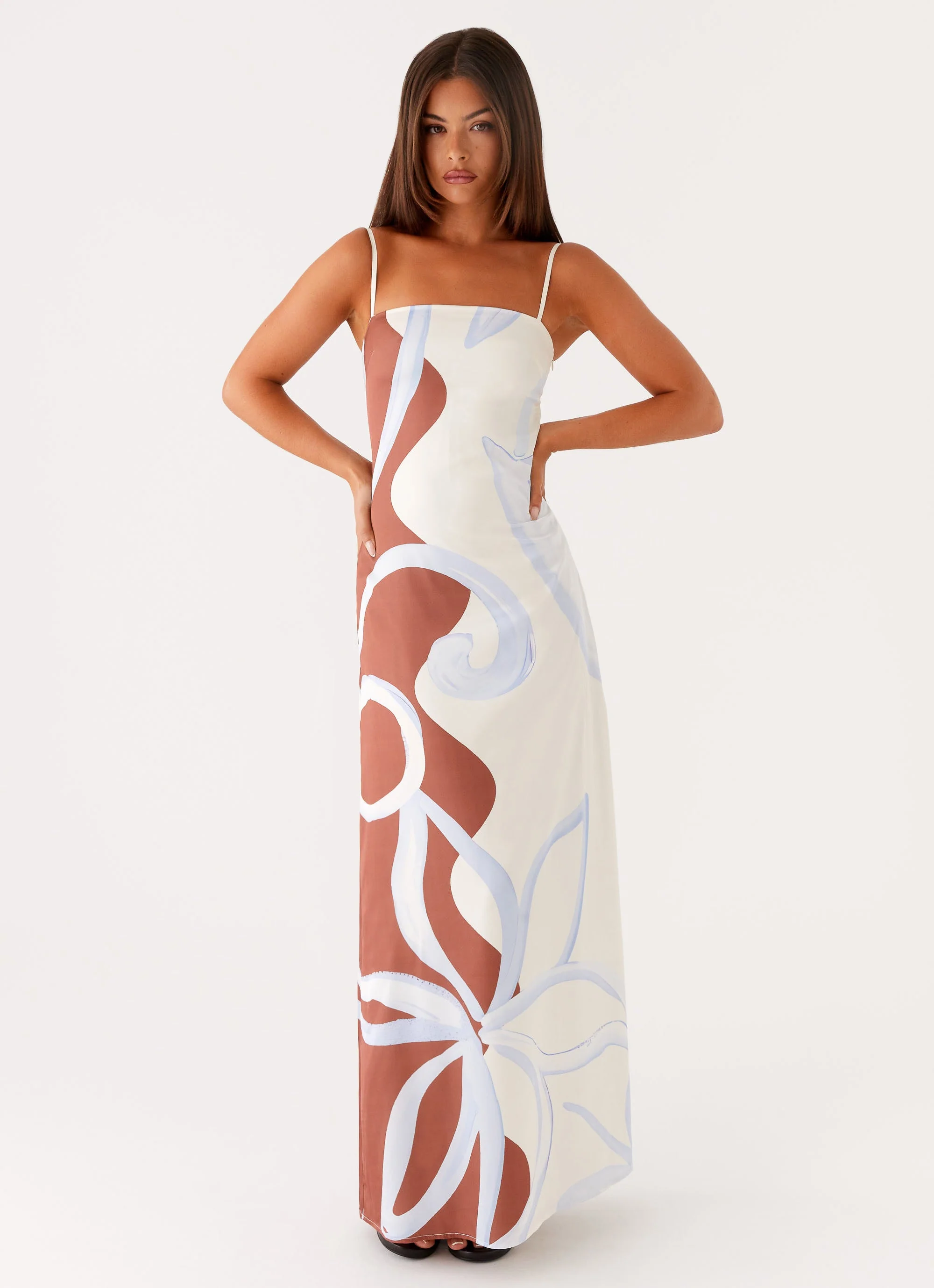 Aster Bloom Maxi Dress - Bloom Wave Print