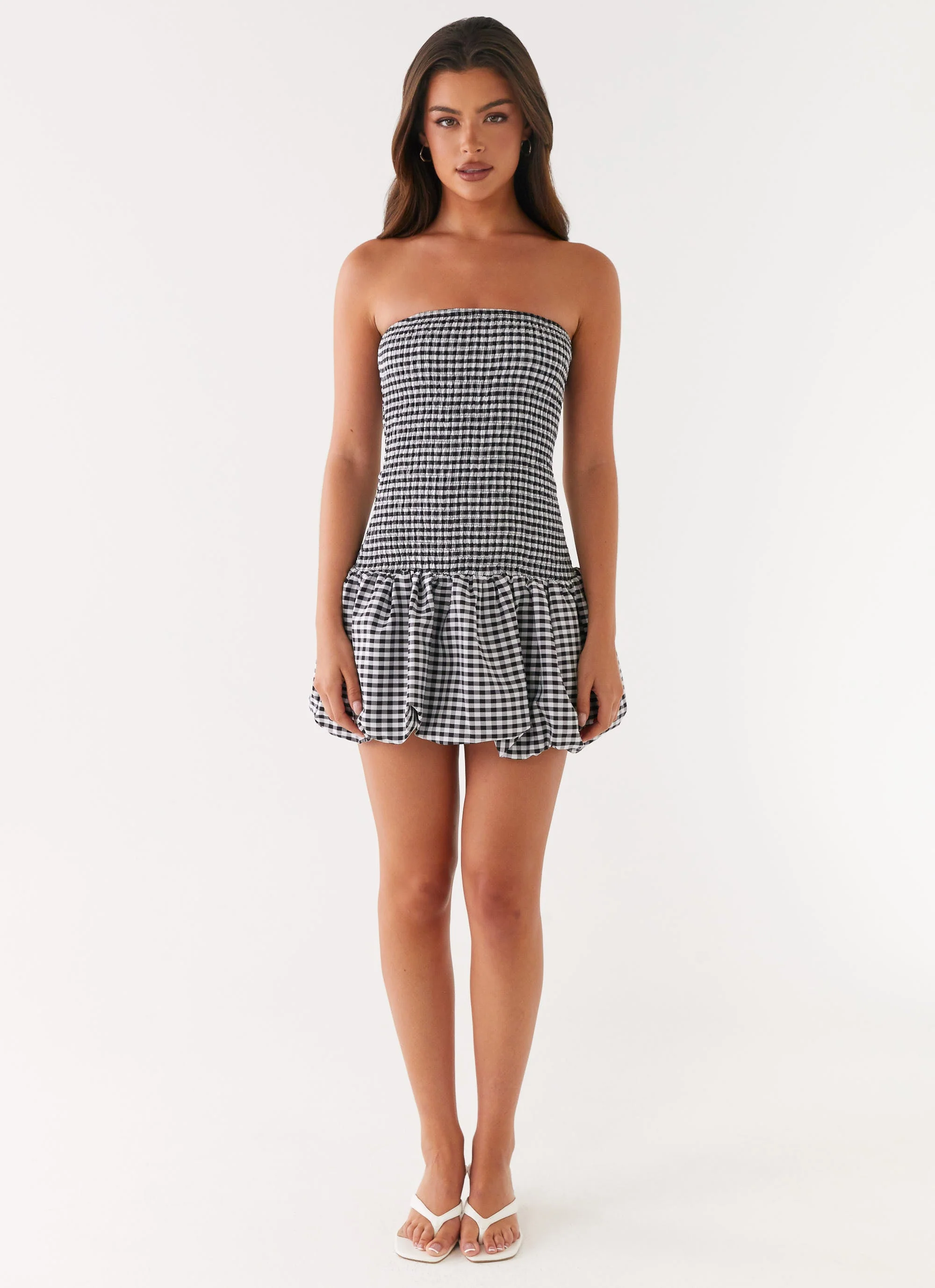 Martell Mini Dress - Black Gingham