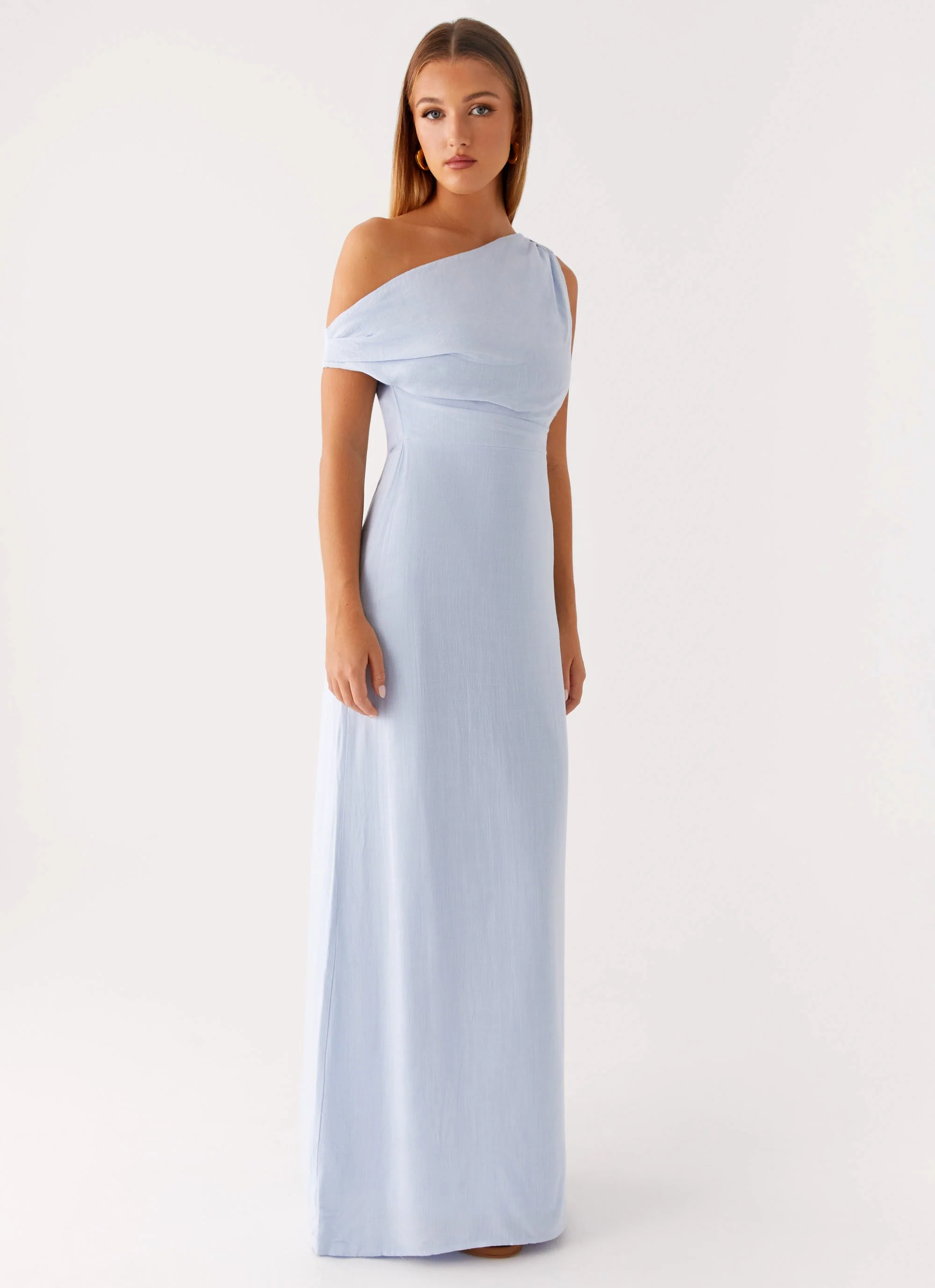 Lady Love Linen Maxi Dress - Blue