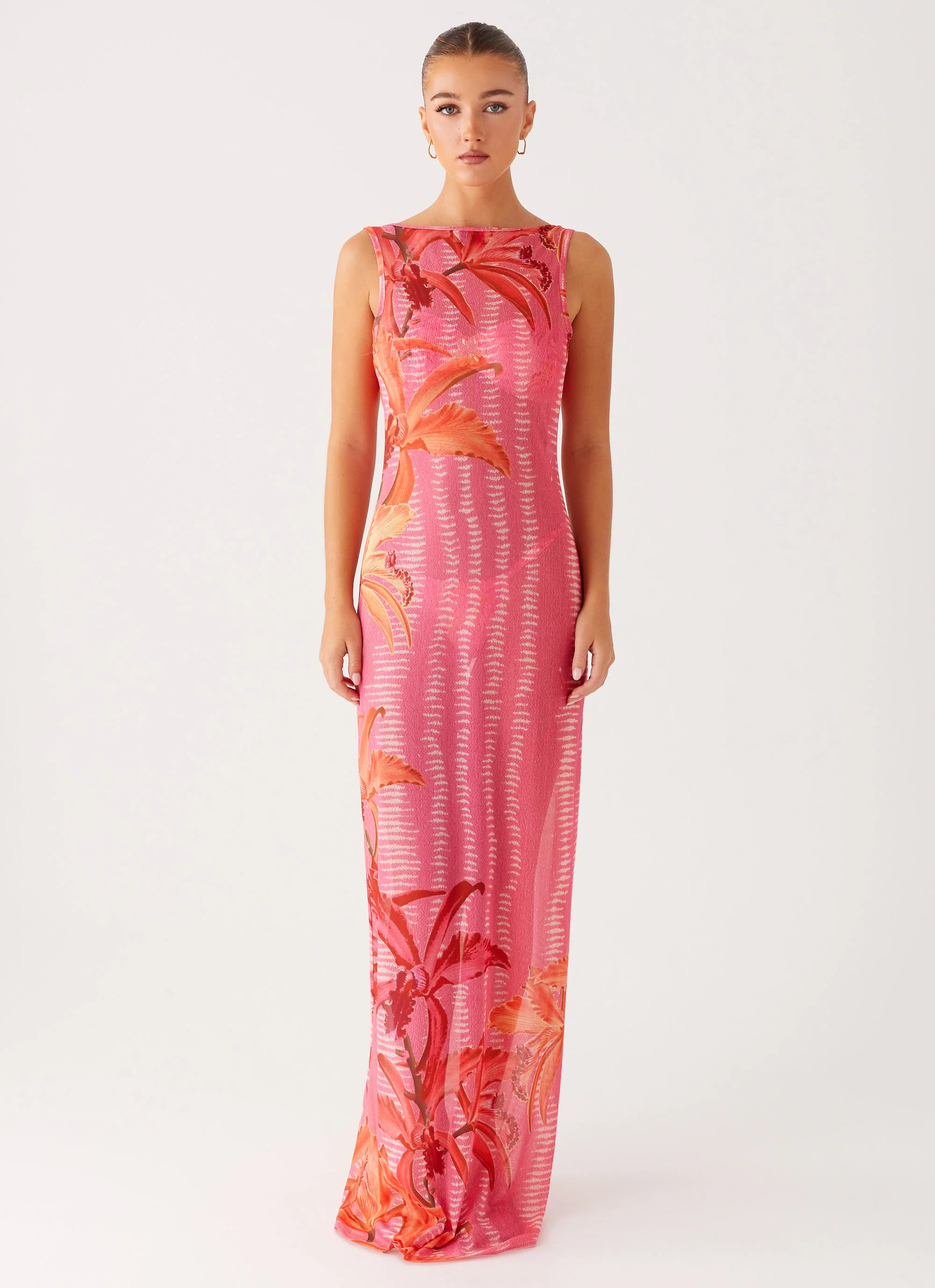 Sorella Maxi Dress - Tropical Pink Print