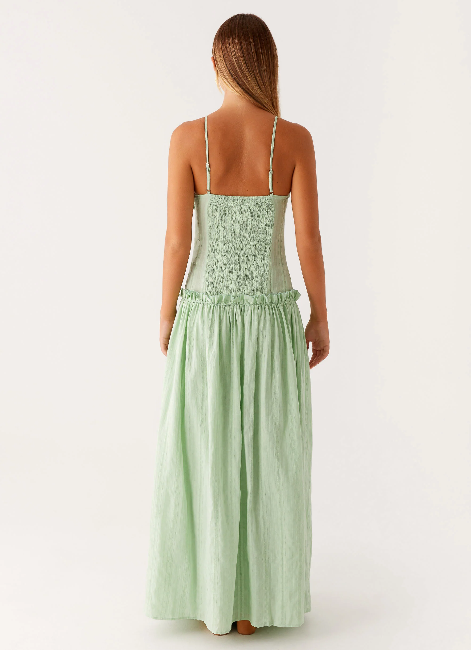 Jacinda Drop Waist Maxi Dress - Sage