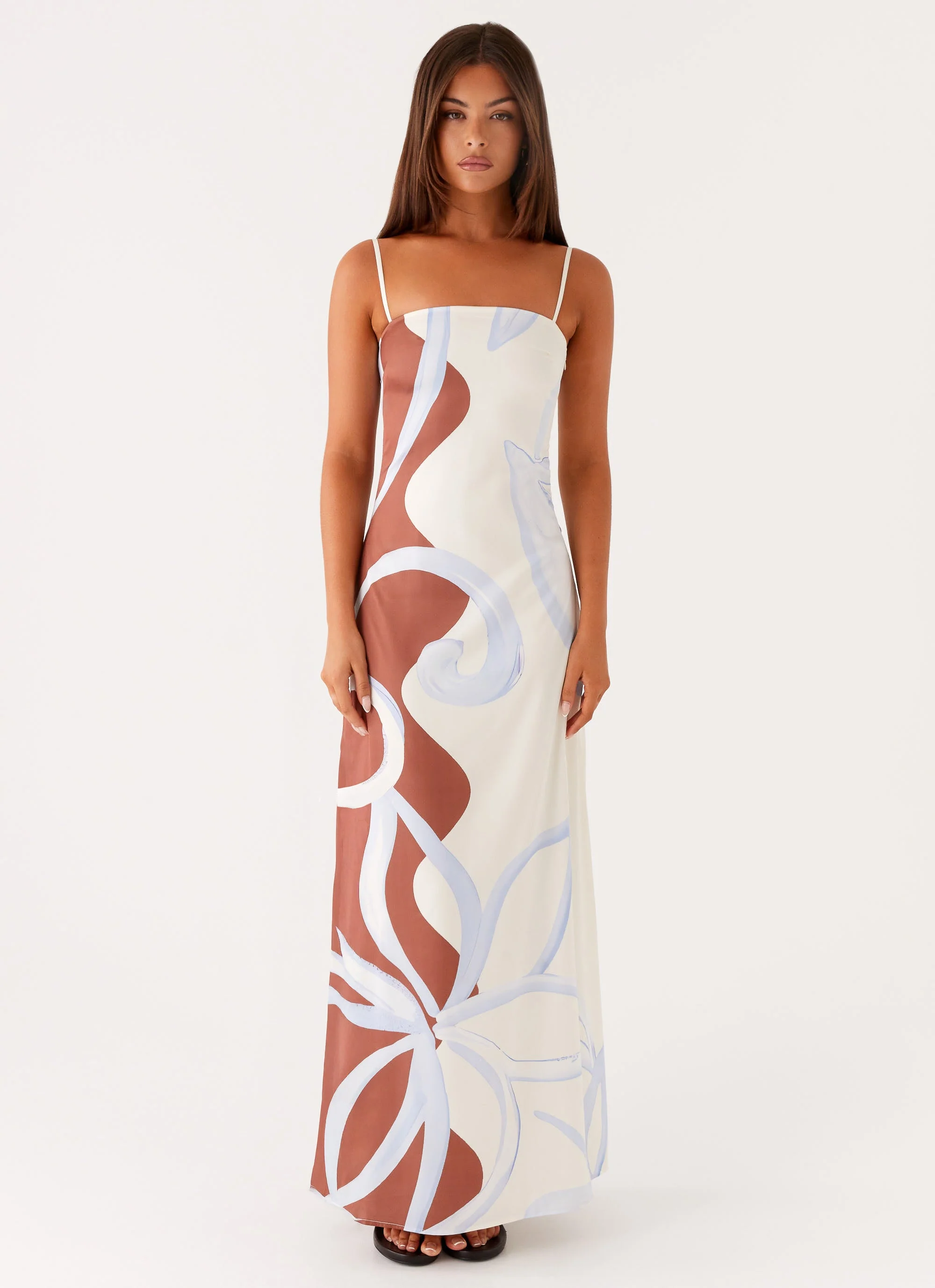 Aster Bloom Maxi Dress - Bloom Wave Print
