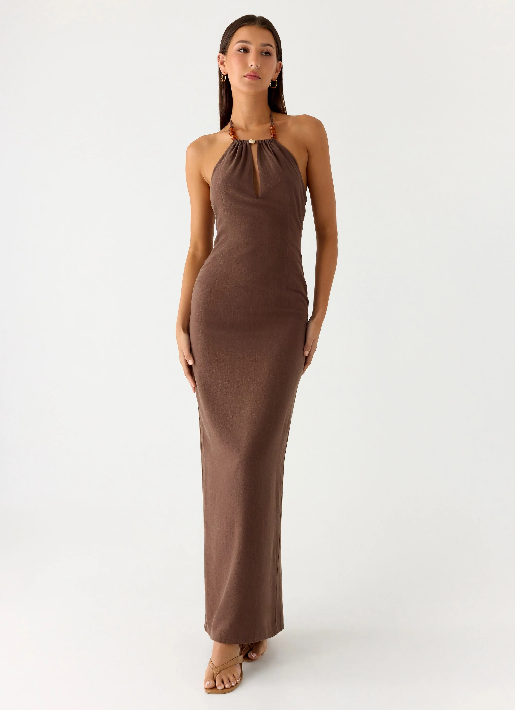 Bloomers Maxi Dress - Brown