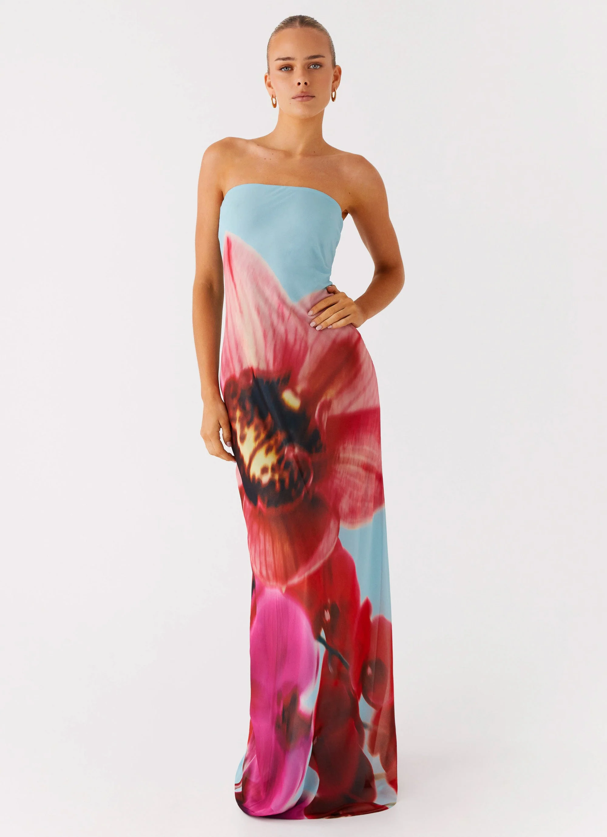 Amelle Maxi Dress - Turquoise Bloom