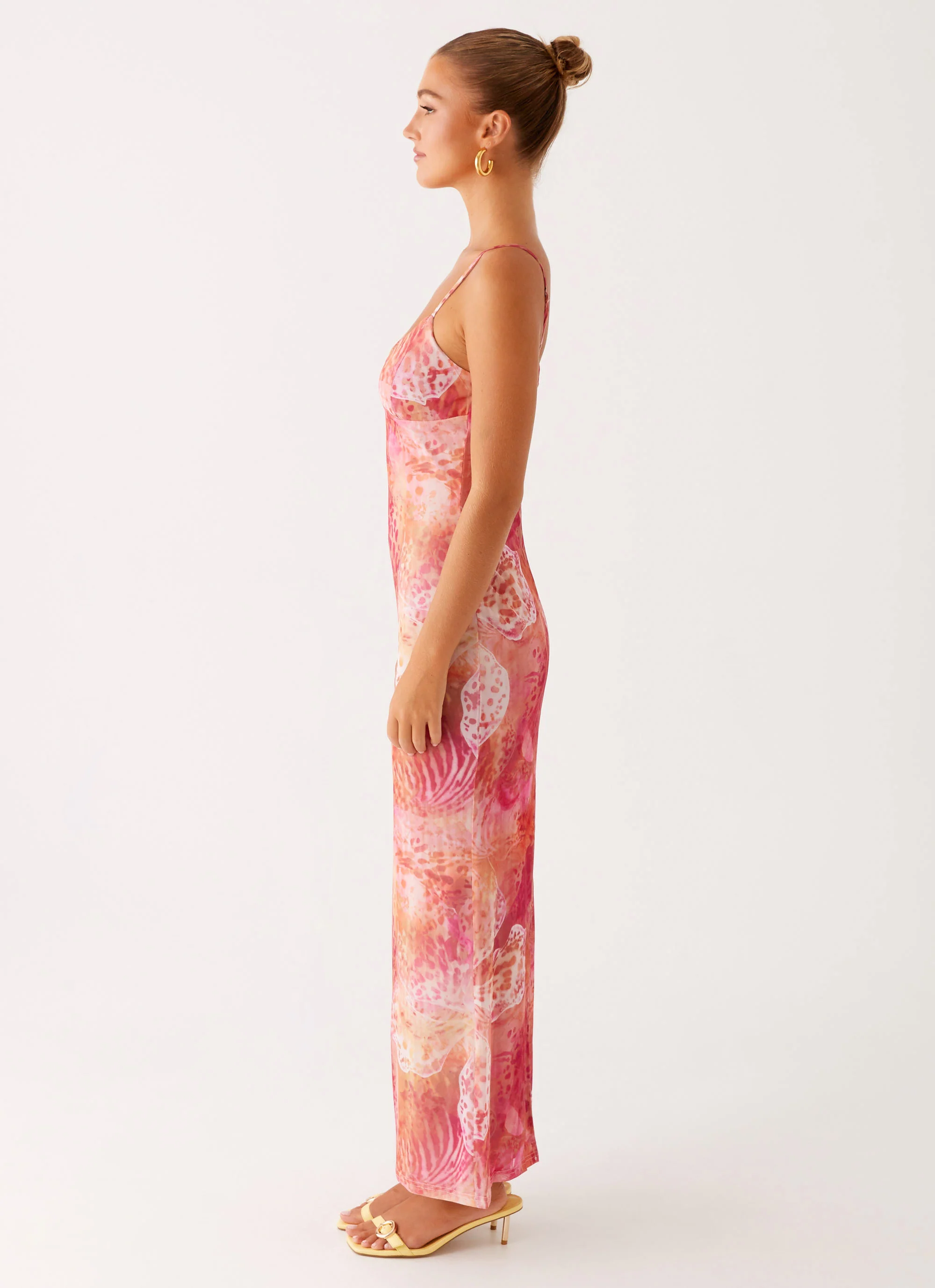 Kasey Midi Dress - Flamingo Fling