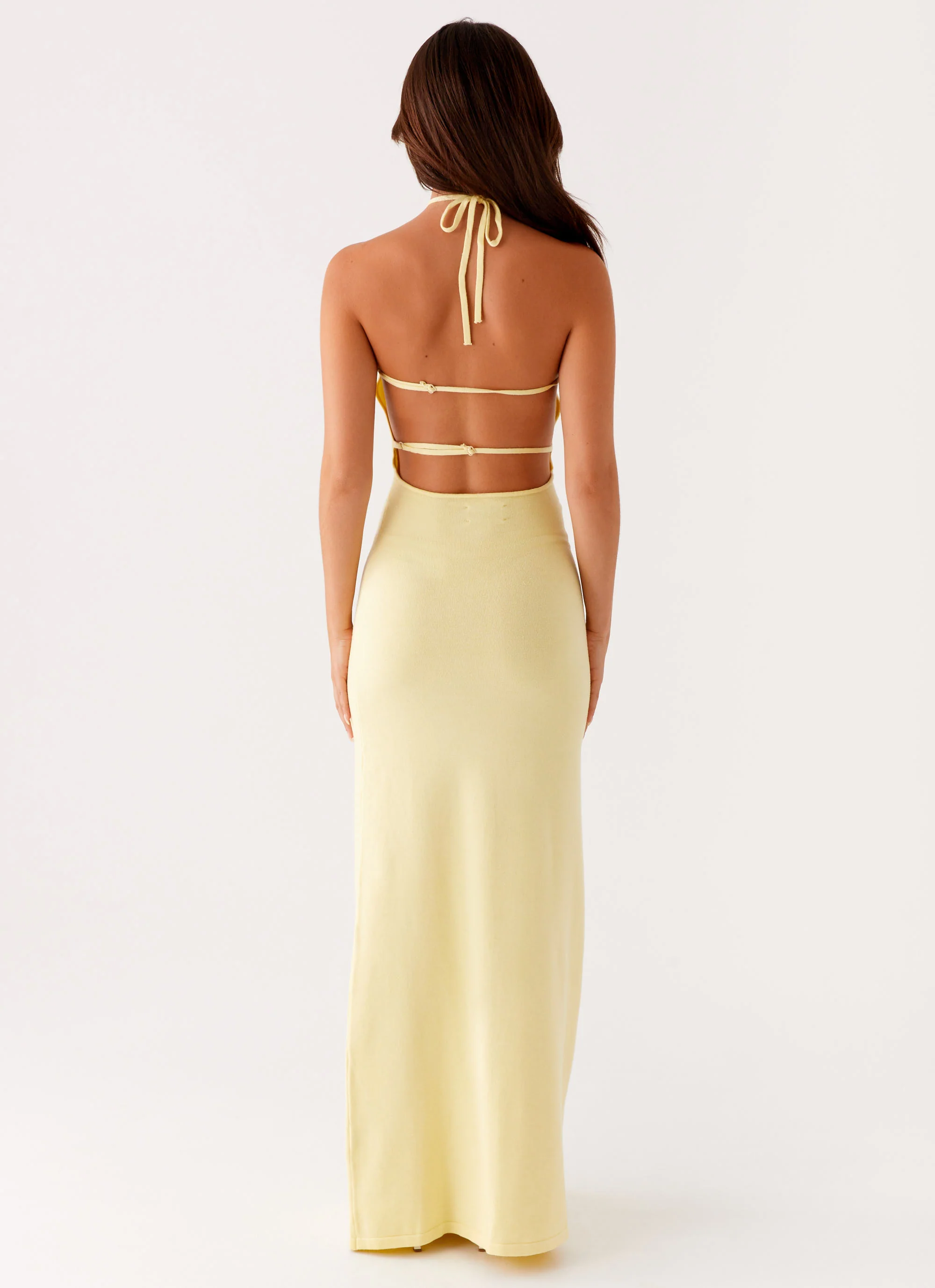 Elisha Knit Maxi Dress - Yellow