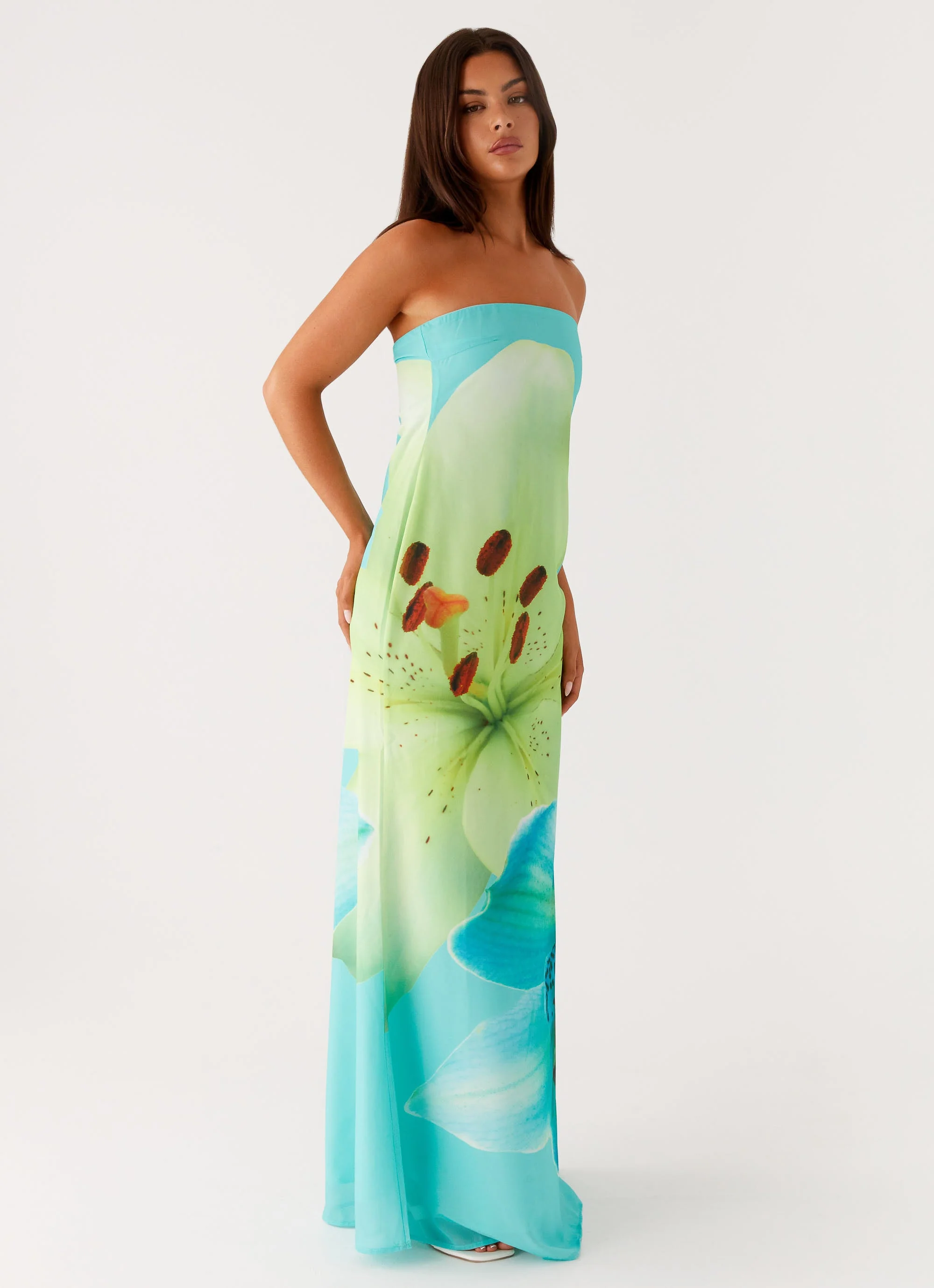 Darcy Maxi Dress - Turquoise Floral