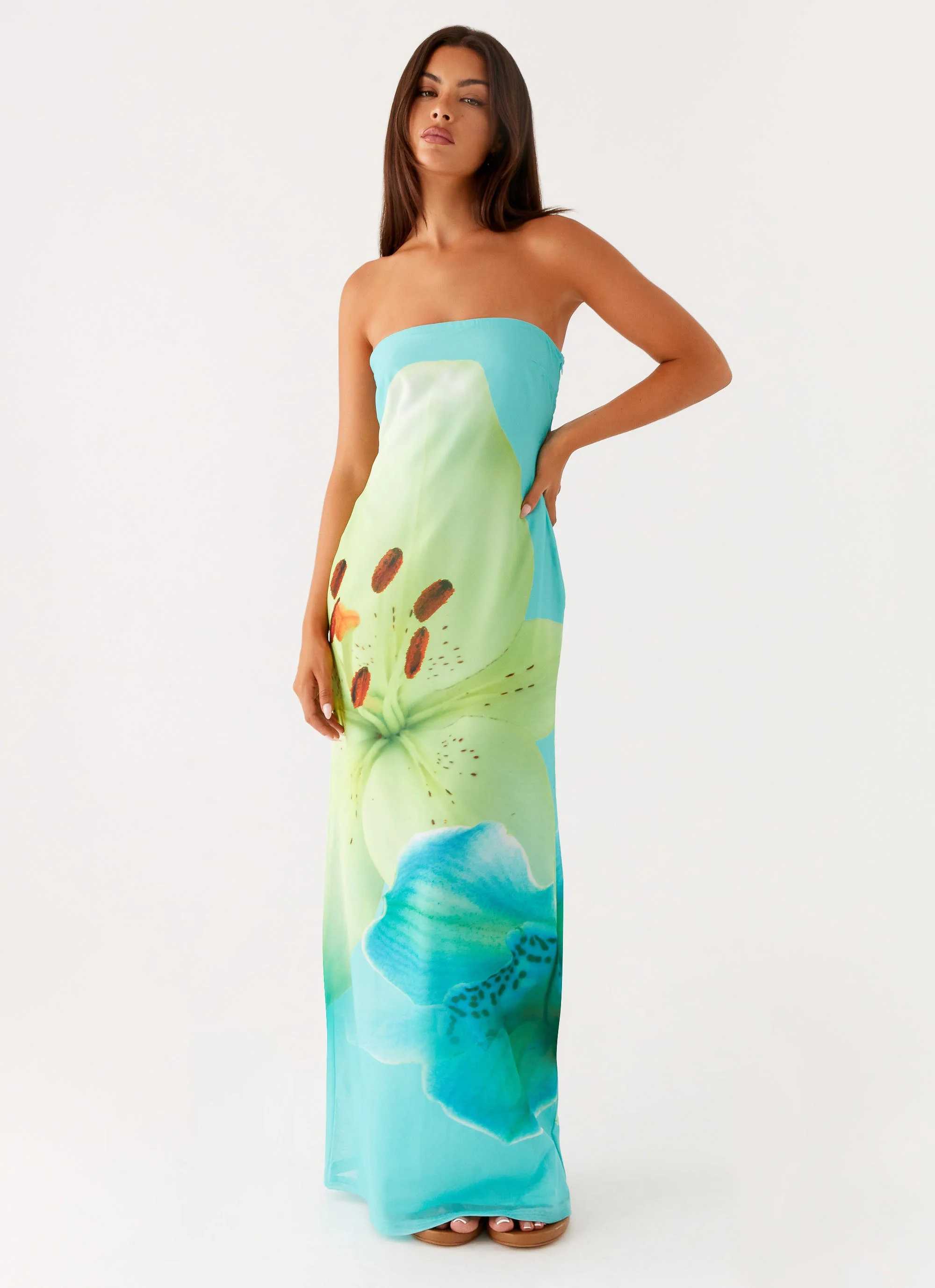 Darcy Maxi Dress - Turquoise Floral