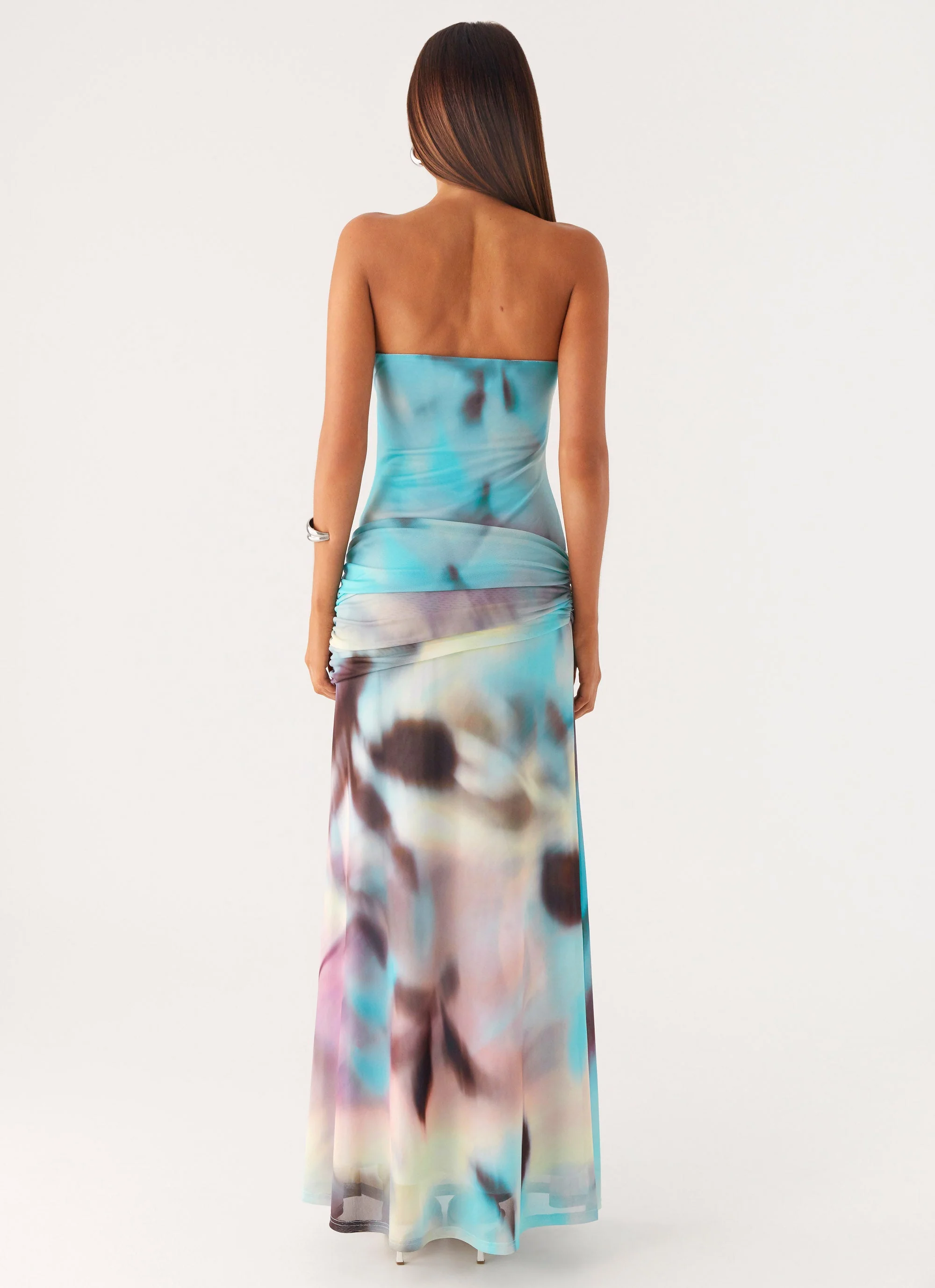 Isle Escape Mesh Maxi Dress - Sea Splash