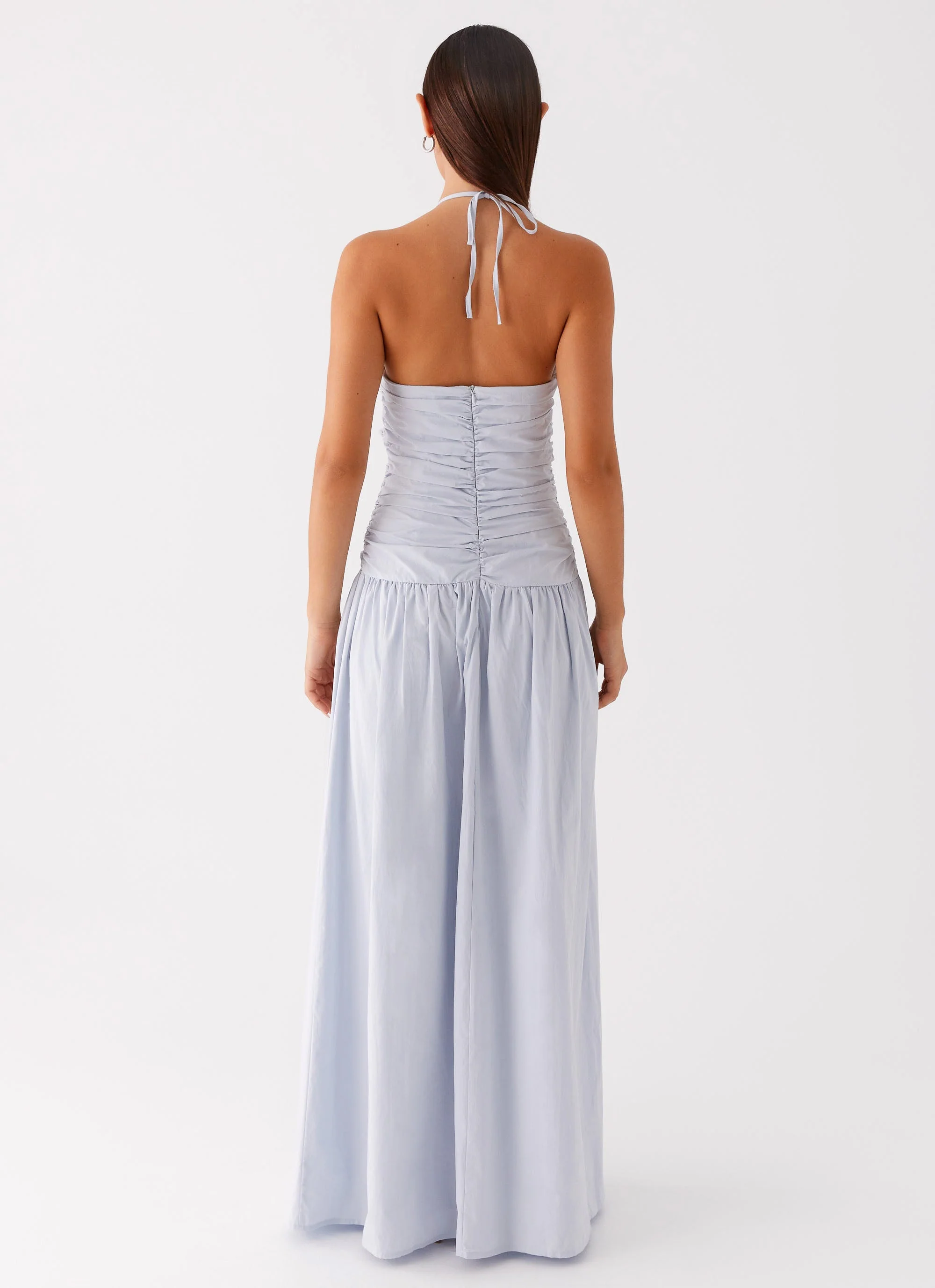 Cristina Halter Maxi Dress - Cornflower Blue