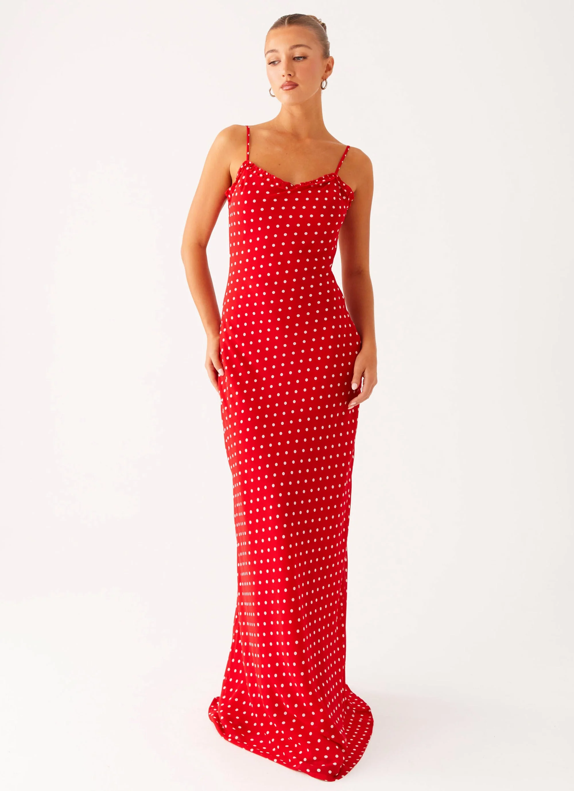 Pareo Maxi Dress - Red Polka Dot