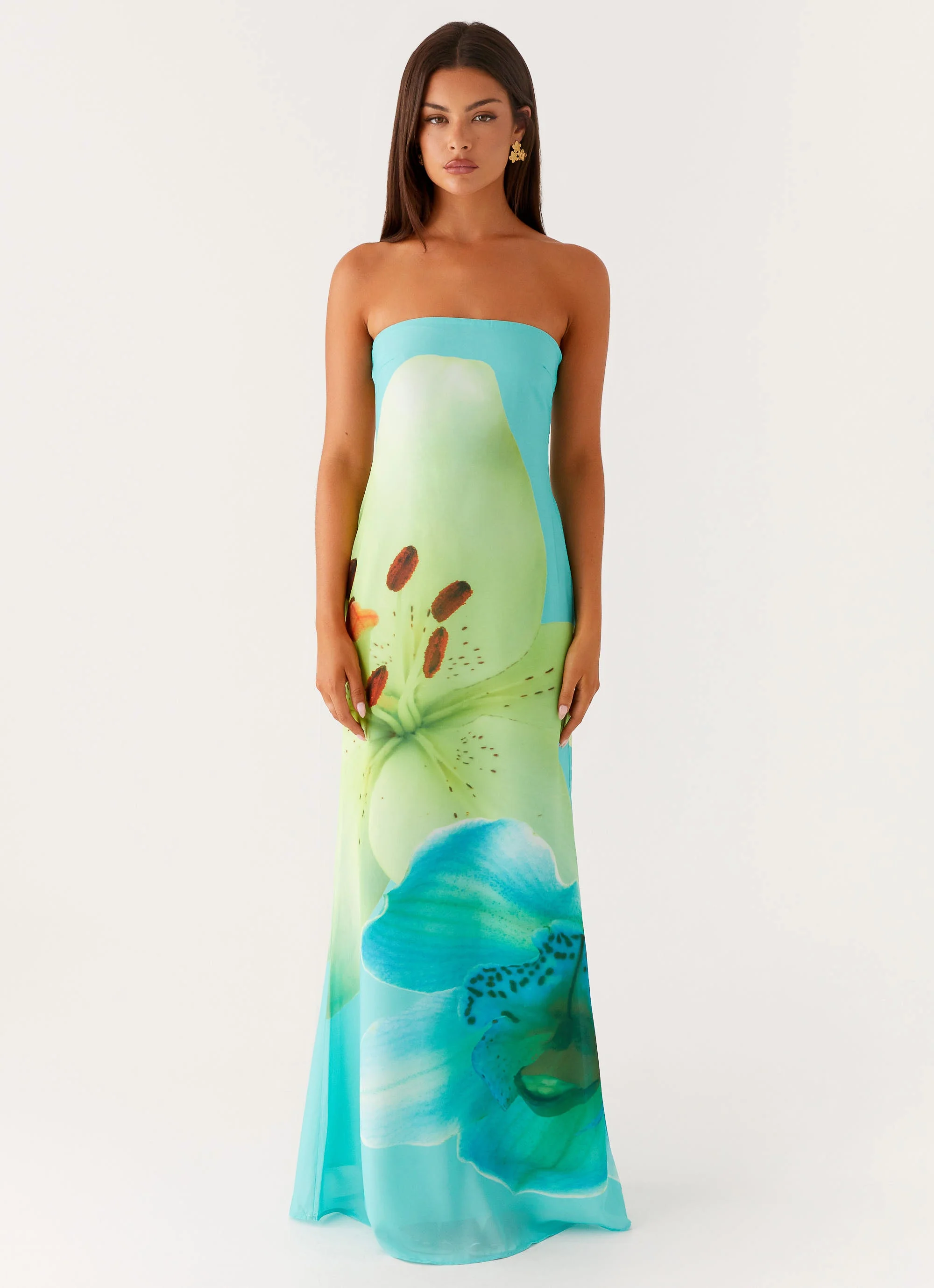 Darcy Maxi Dress - Turquoise Floral