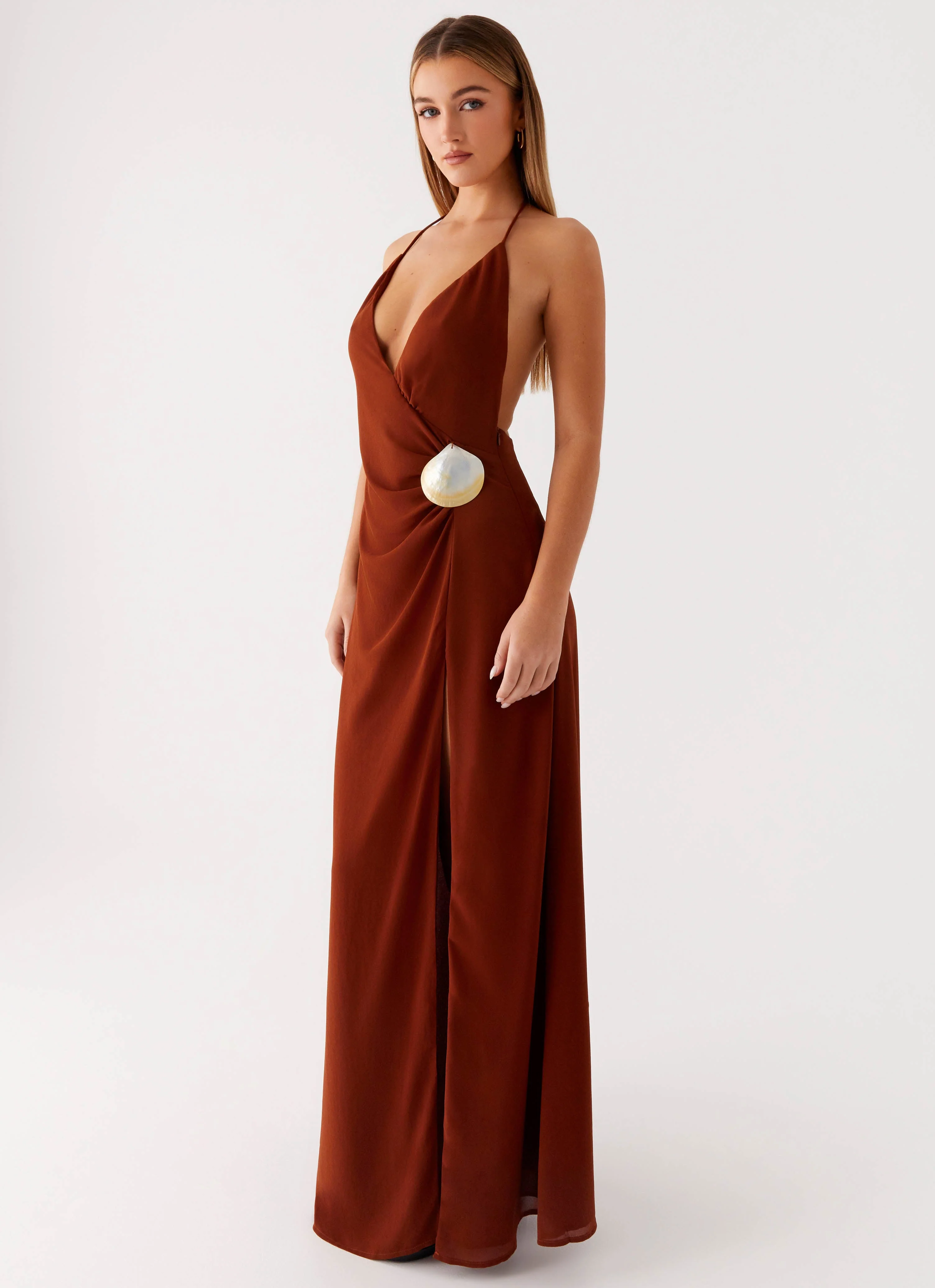Marjoram Maxi Dress - Chocolate