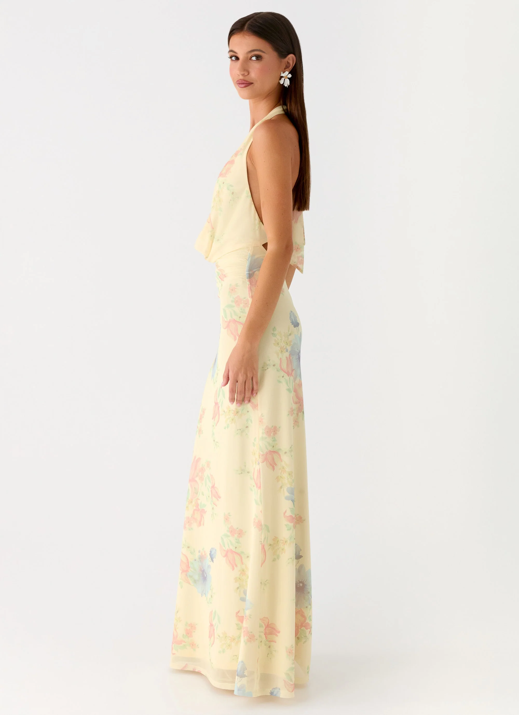 Tedder Halter Maxi Dress - Spring Meadow