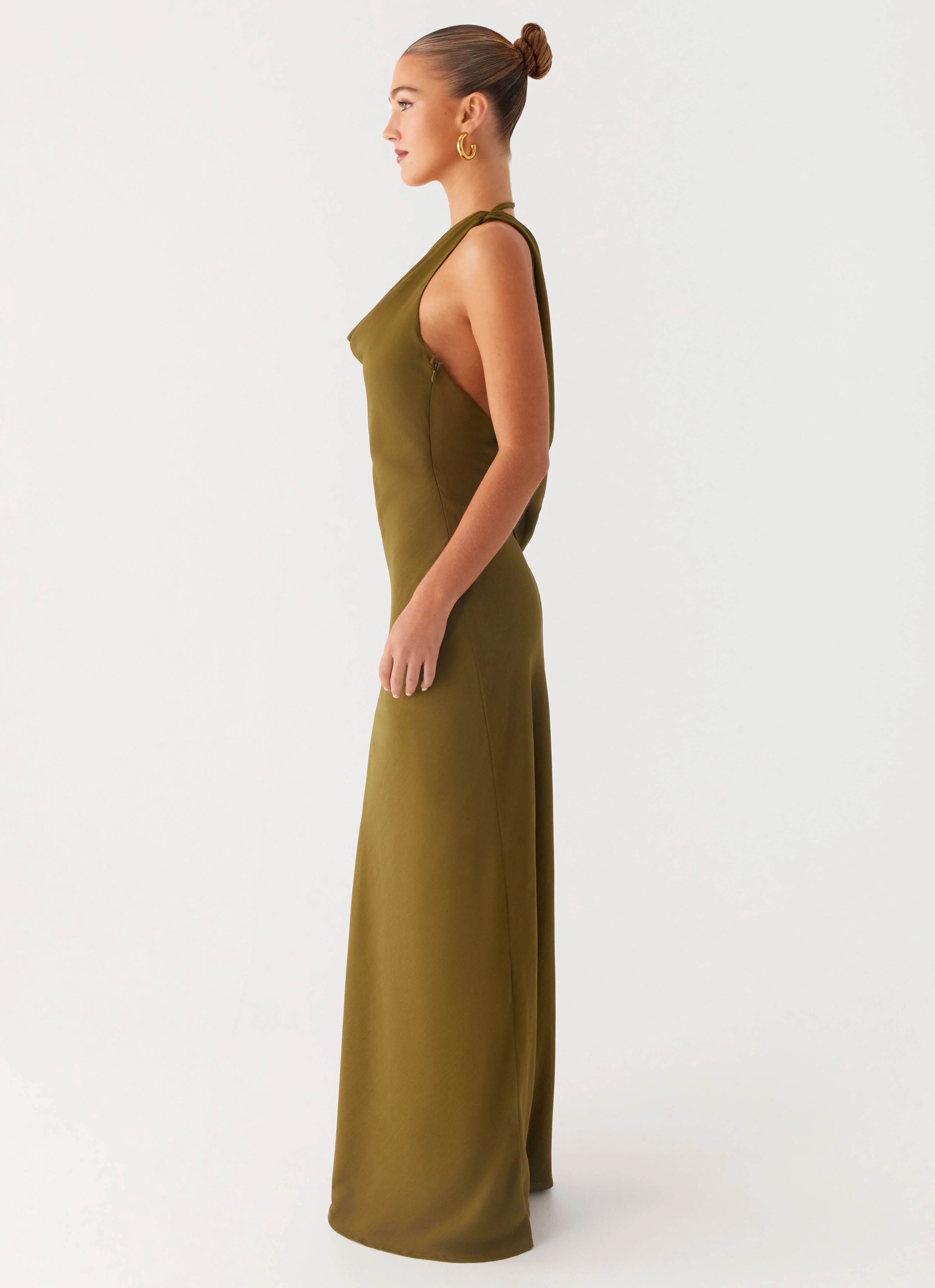 Opal Glow Maxi Dress - Khaki
