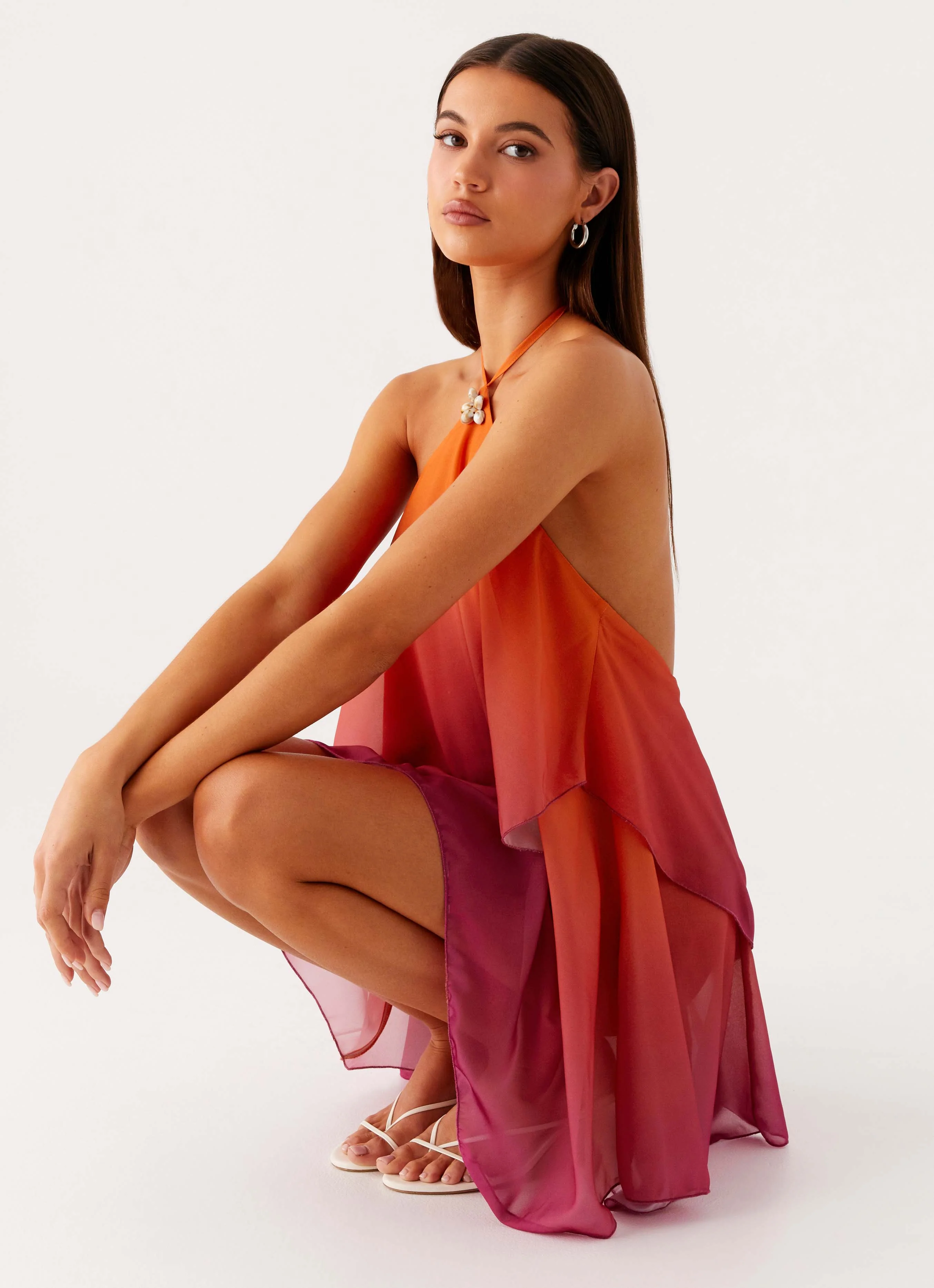 Twin Flame Mini Dress - Orange Gradient