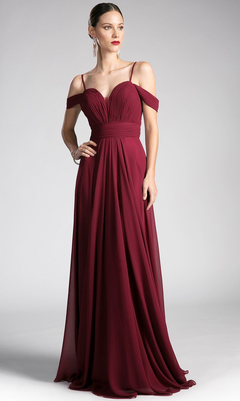 Fashionnob - Long Flowy Off Shoulder Dress