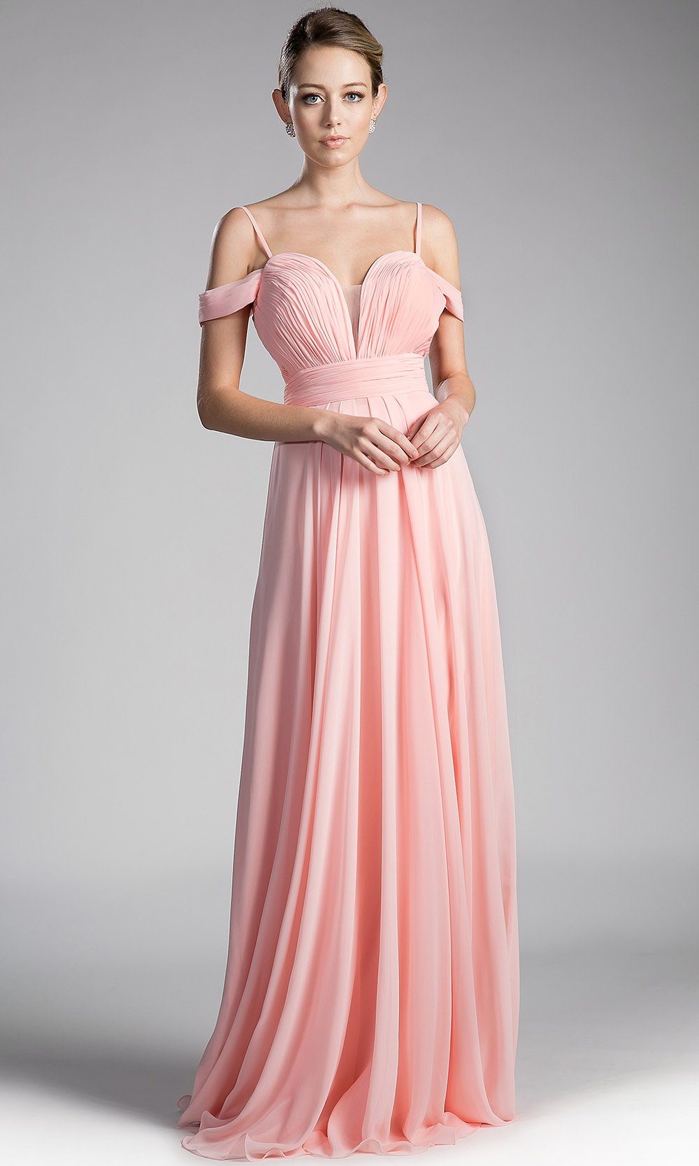 Fashionnob - Long Flowy Off Shoulder Dress
