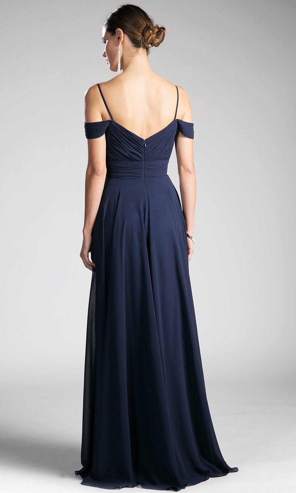 Fashionnob - Long Flowy Off Shoulder Dress