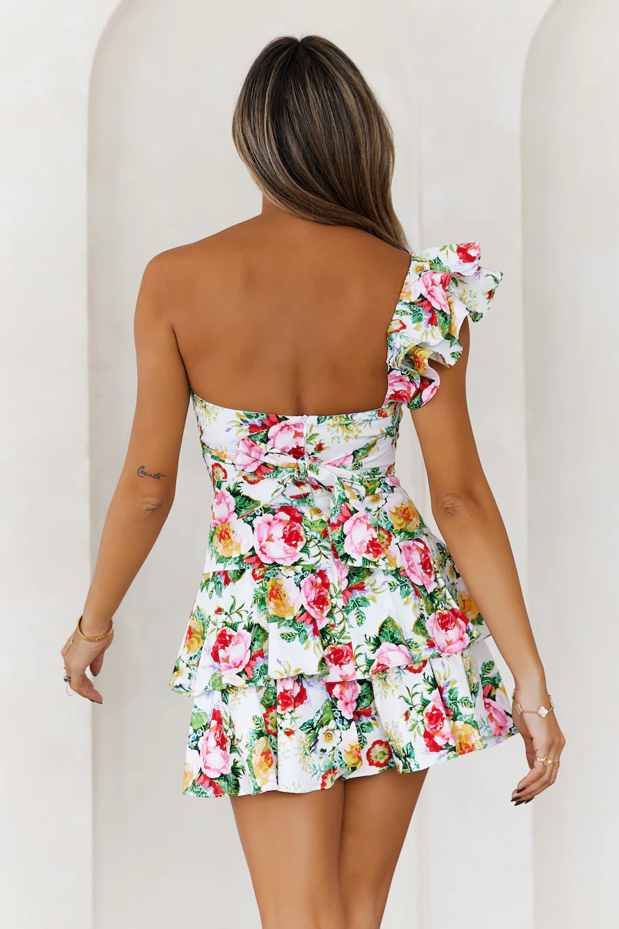 HELLO MOLLY Ruffled Out Dress Floral Print