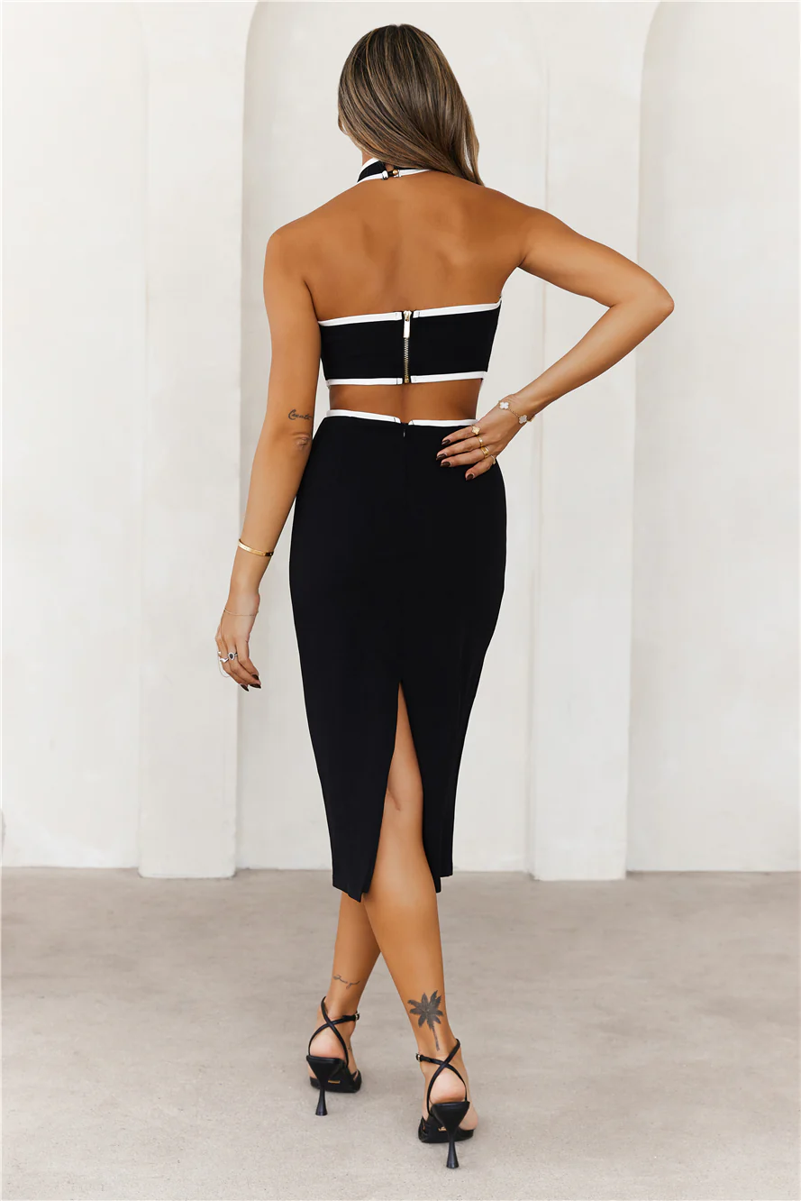 HELLO MOLLY Classiest Of Them All Midi Dress Black