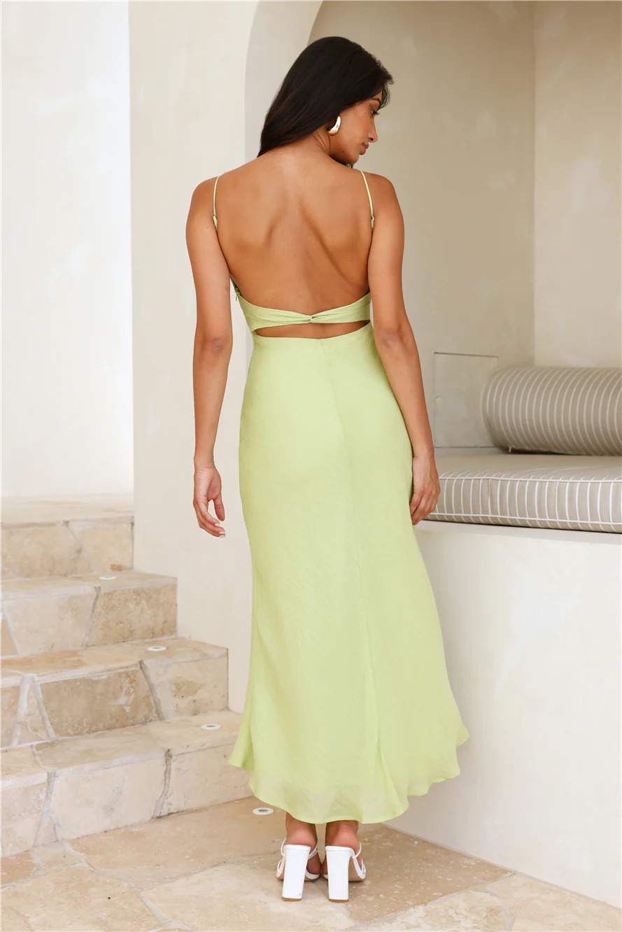 Peas In A Pod Maxi Dress Lime