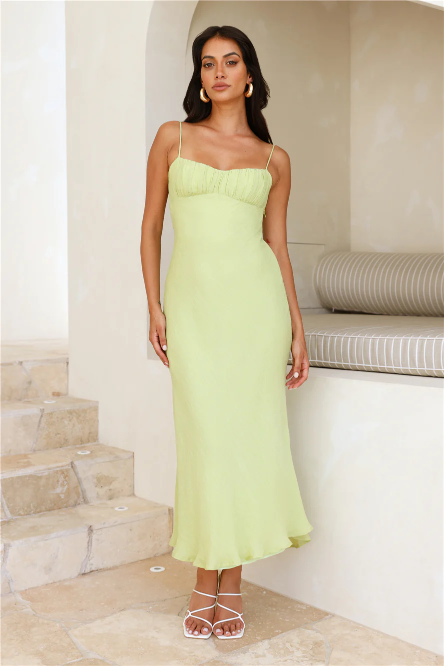 Peas In A Pod Maxi Dress Lime