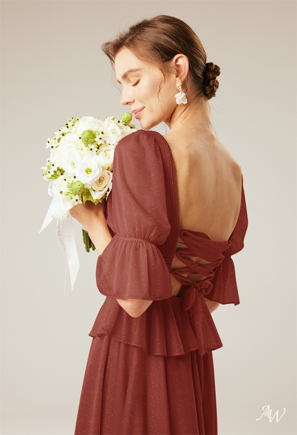 HOLLYHOCK A-line Glitter Mesh DRESS