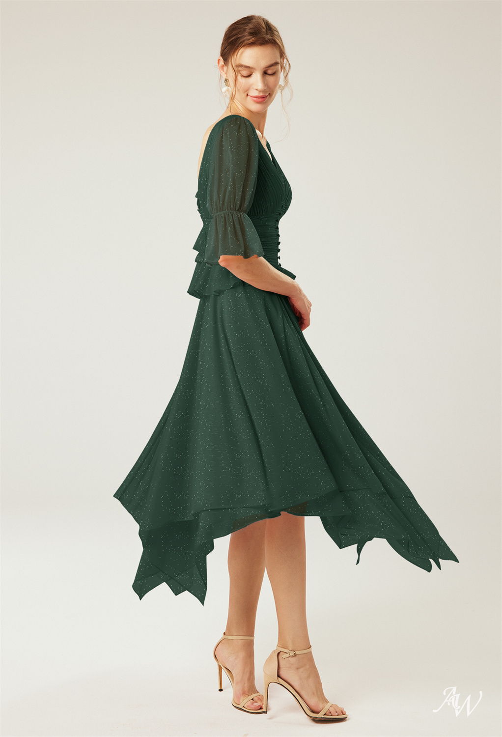 HOLLYHOCK A-line Glitter Mesh DRESS